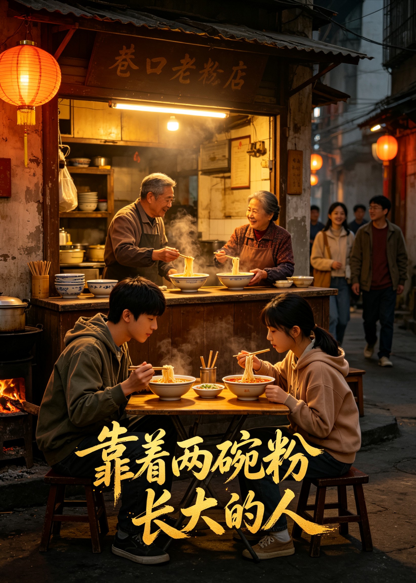 靠着两碗粉长大的人