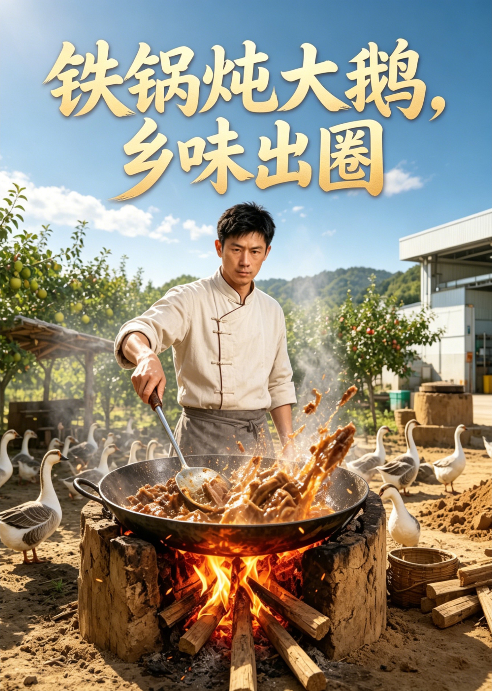 铁锅炖大鹅，乡味出圈