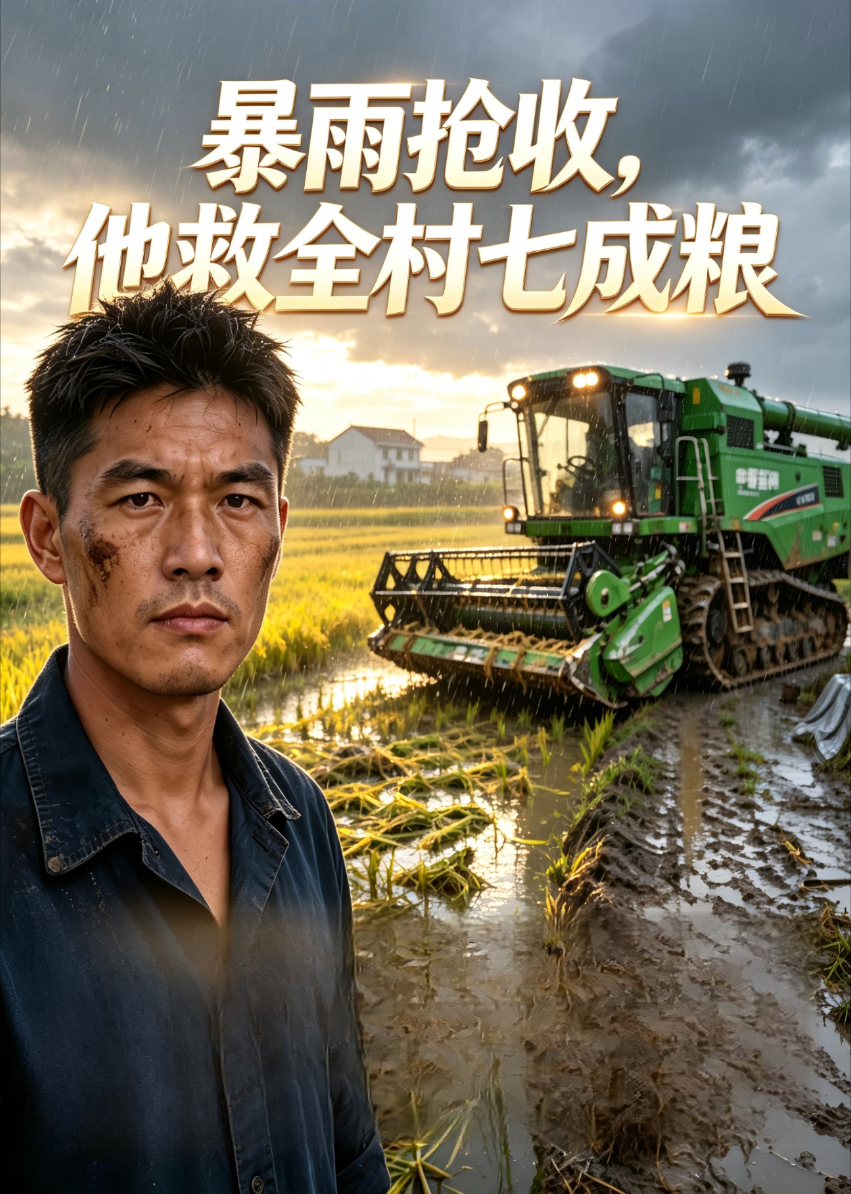 暴雨抢收，他救全村七成粮