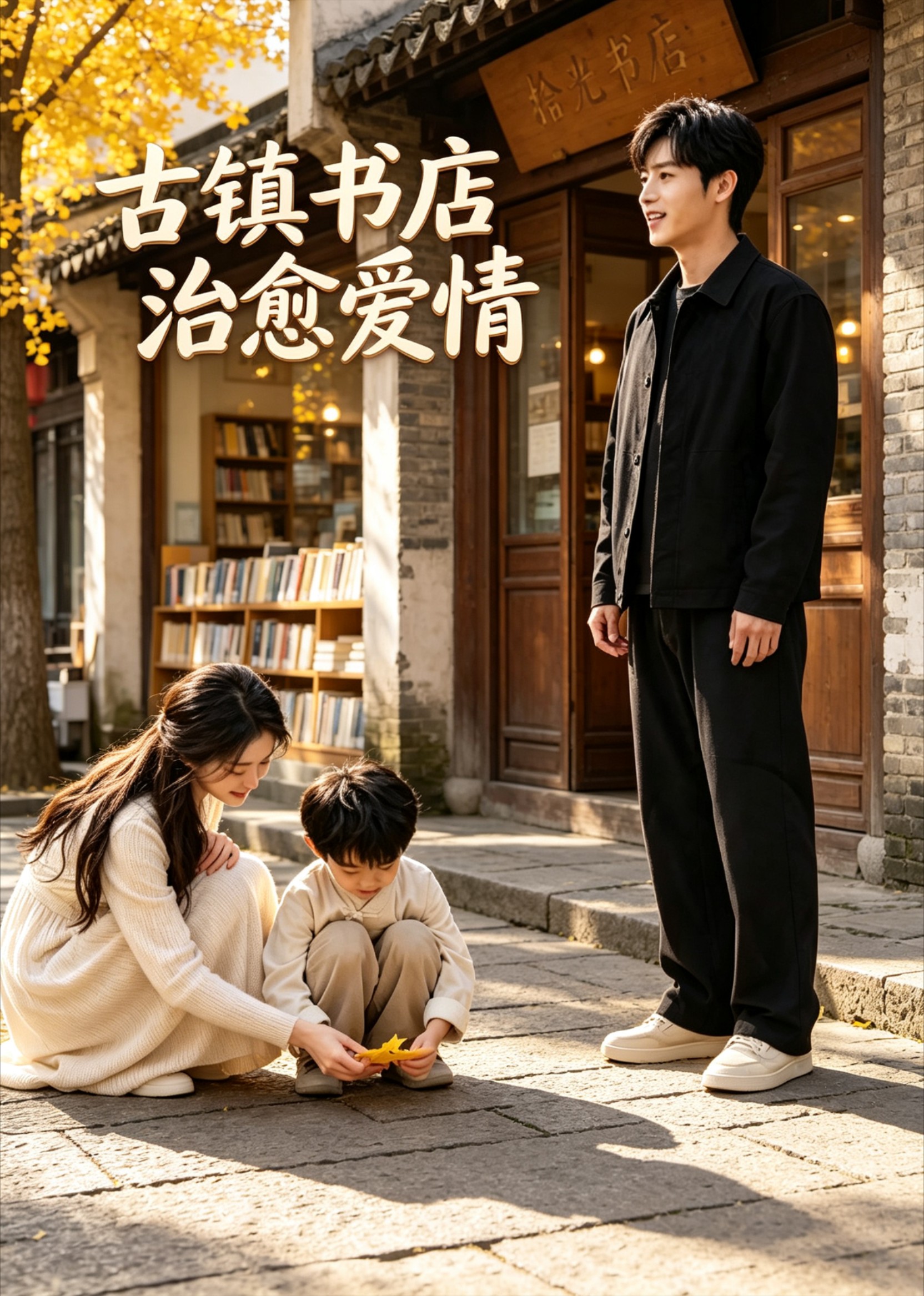 古镇书店治愈爱情封面图