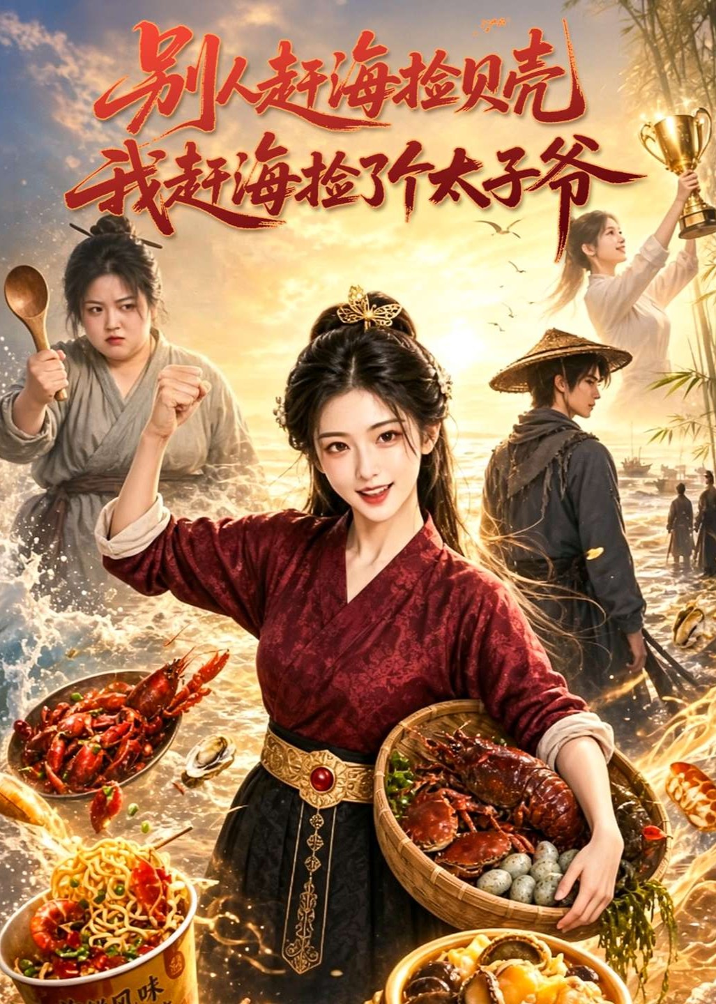 别人赶海捡贝壳我赶海捡了个太子爷