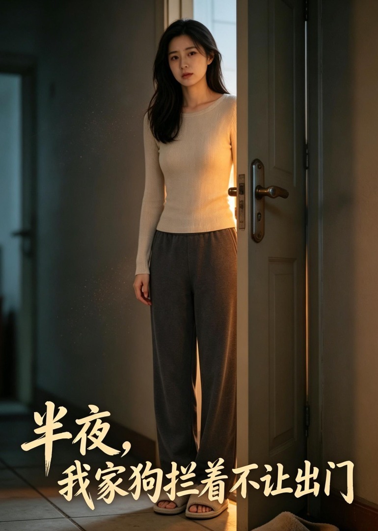 半夜，我家狗拦着不让出门
