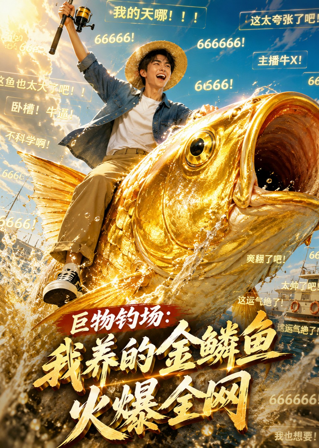 巨物钓场：我养的金鳞鱼火爆全网