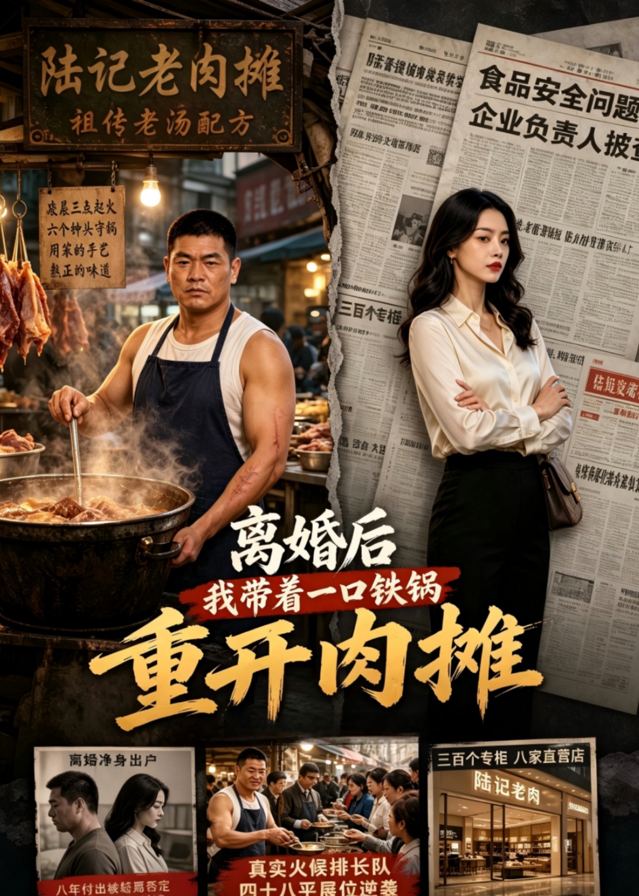 离婚后我带着一口铁锅重开肉摊封面图