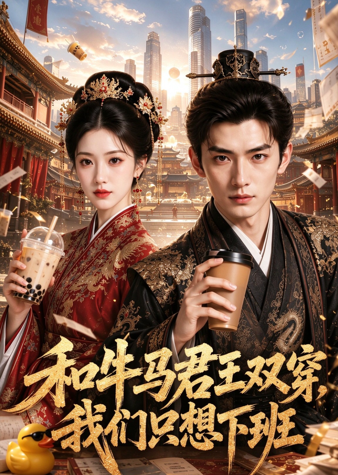 和牛马君王双穿，我们只想下班封面图