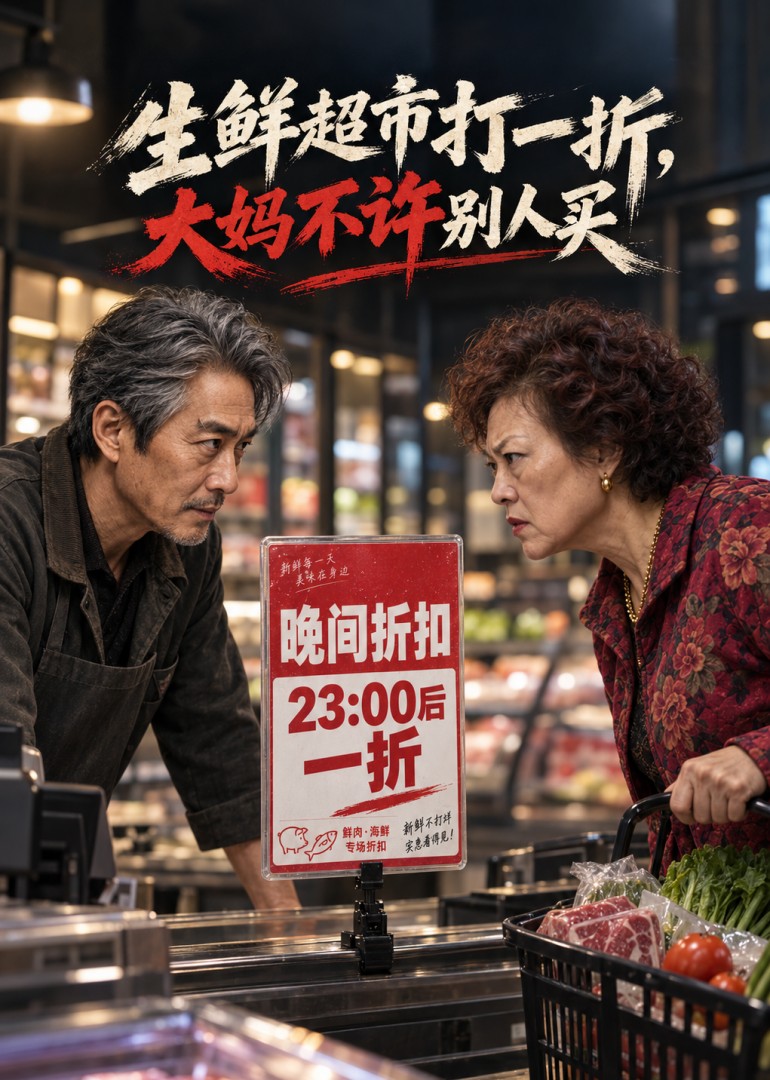 生鲜超市打一折，大妈不许别人买封面图