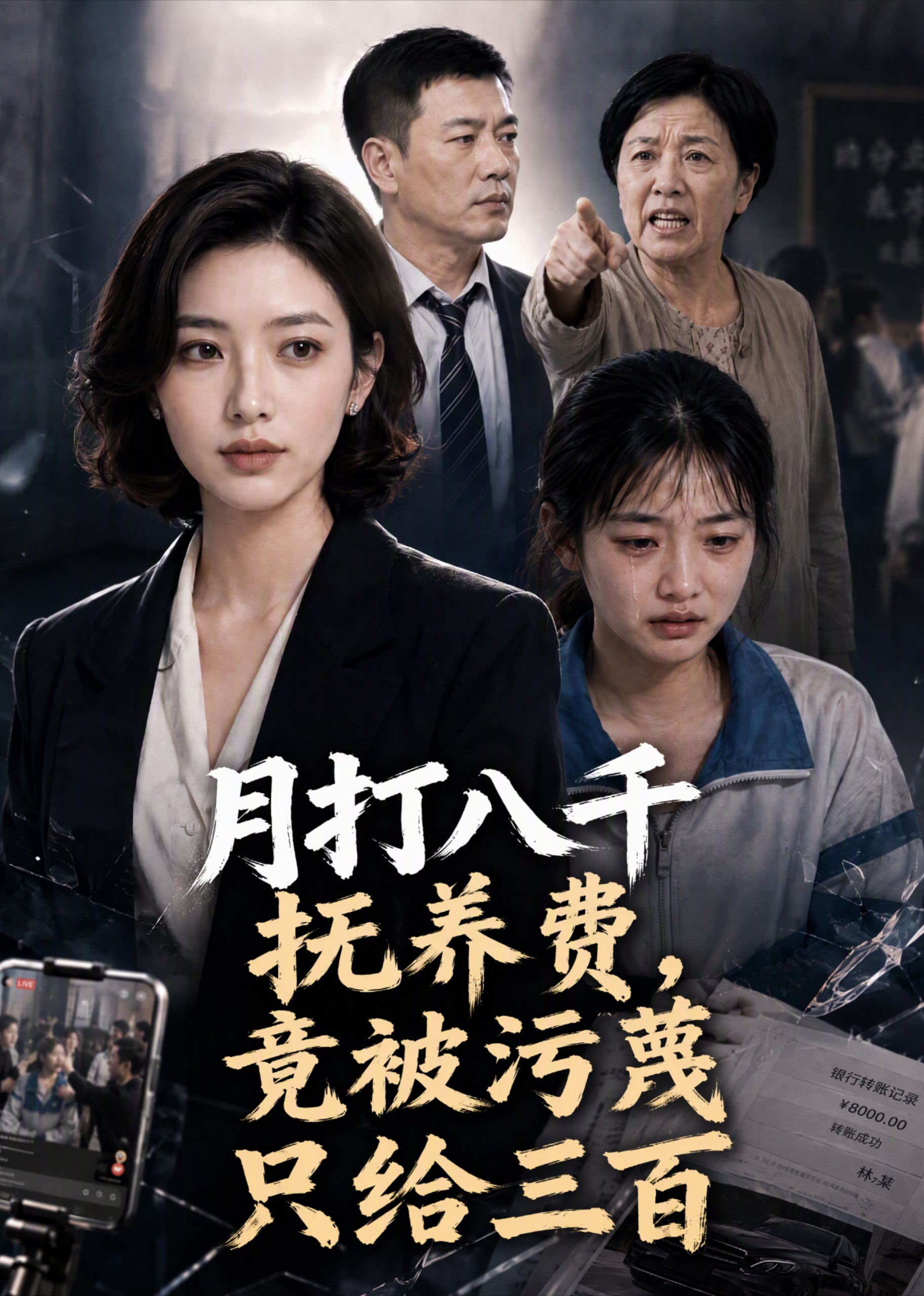 月打八千抚养费，竟被污蔑只给三百封面图