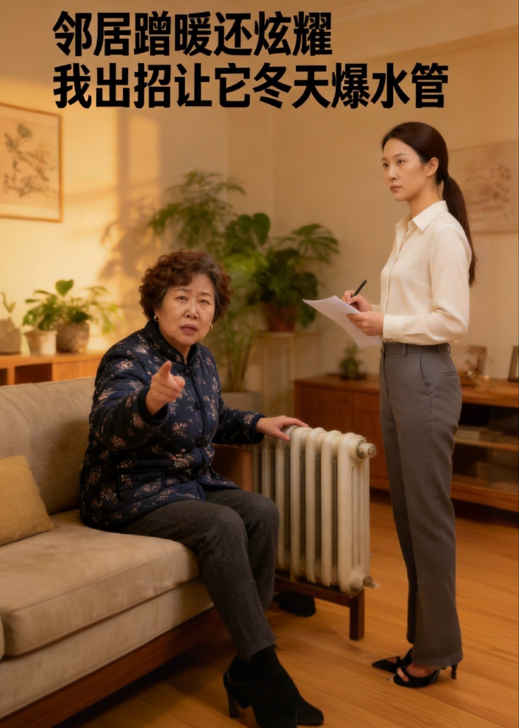 邻居蹭暖还炫耀我出招让它冬天爆水管