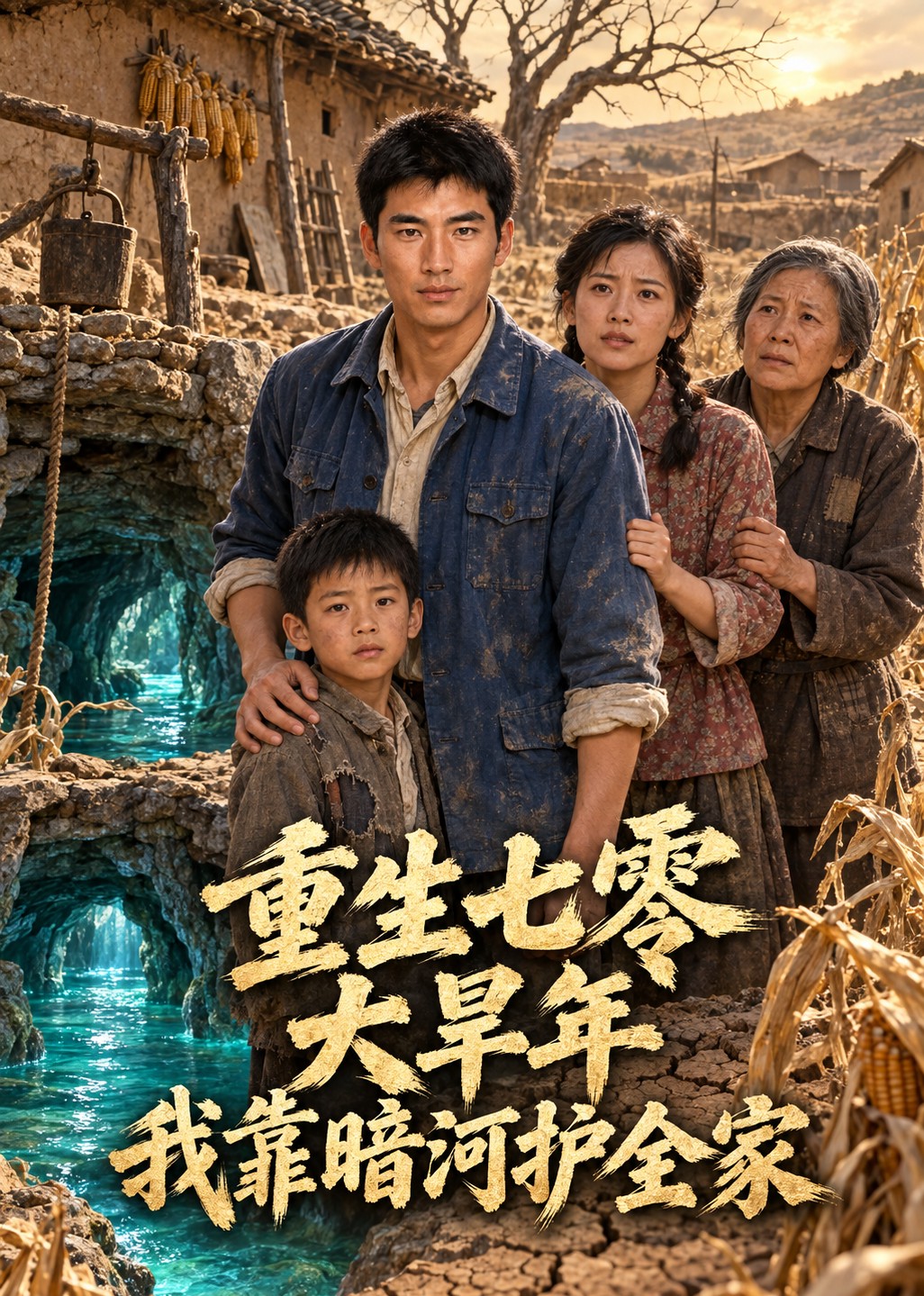 重生七零大旱年，我靠暗河护全家封面图