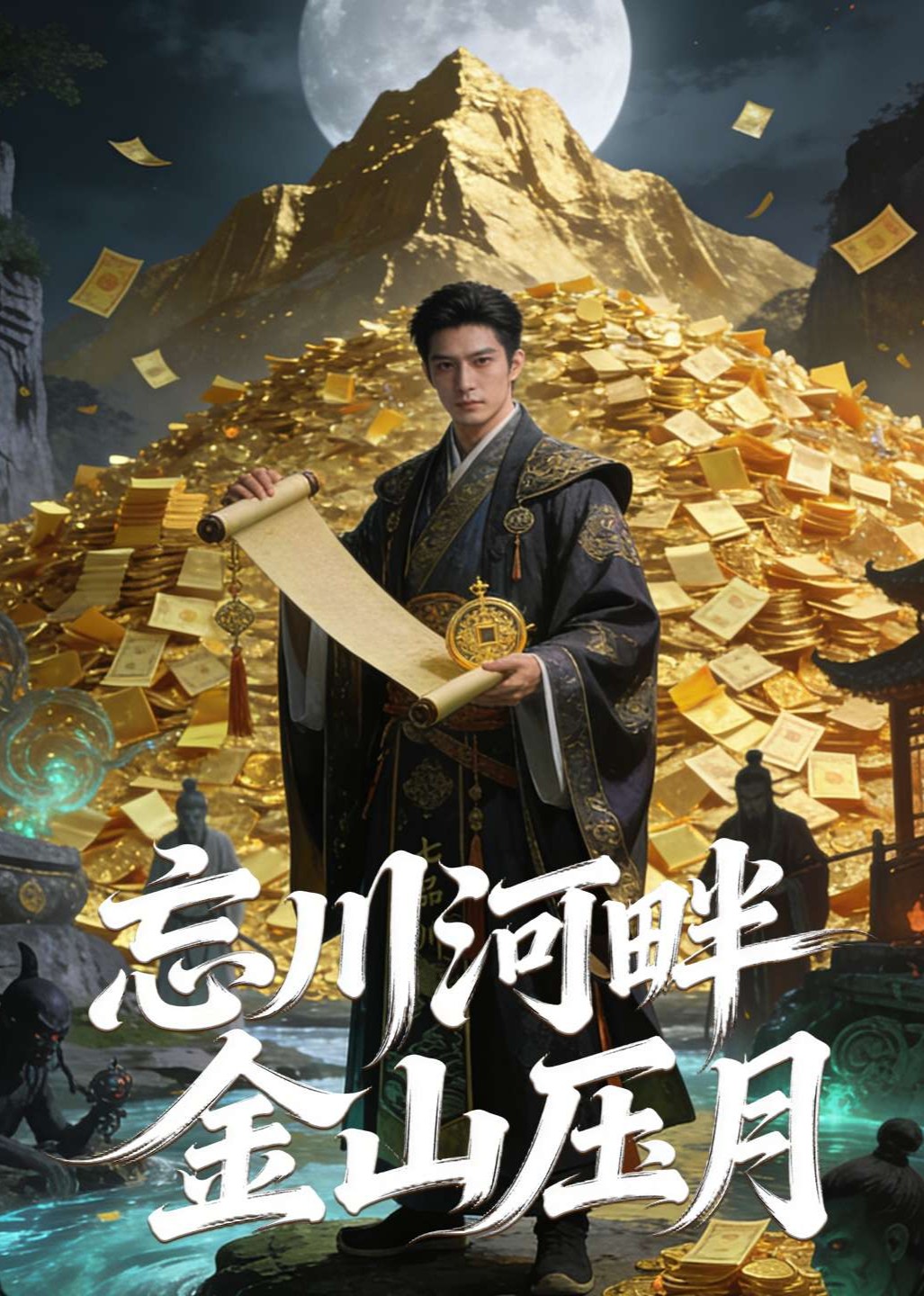 忘川河畔金山压月