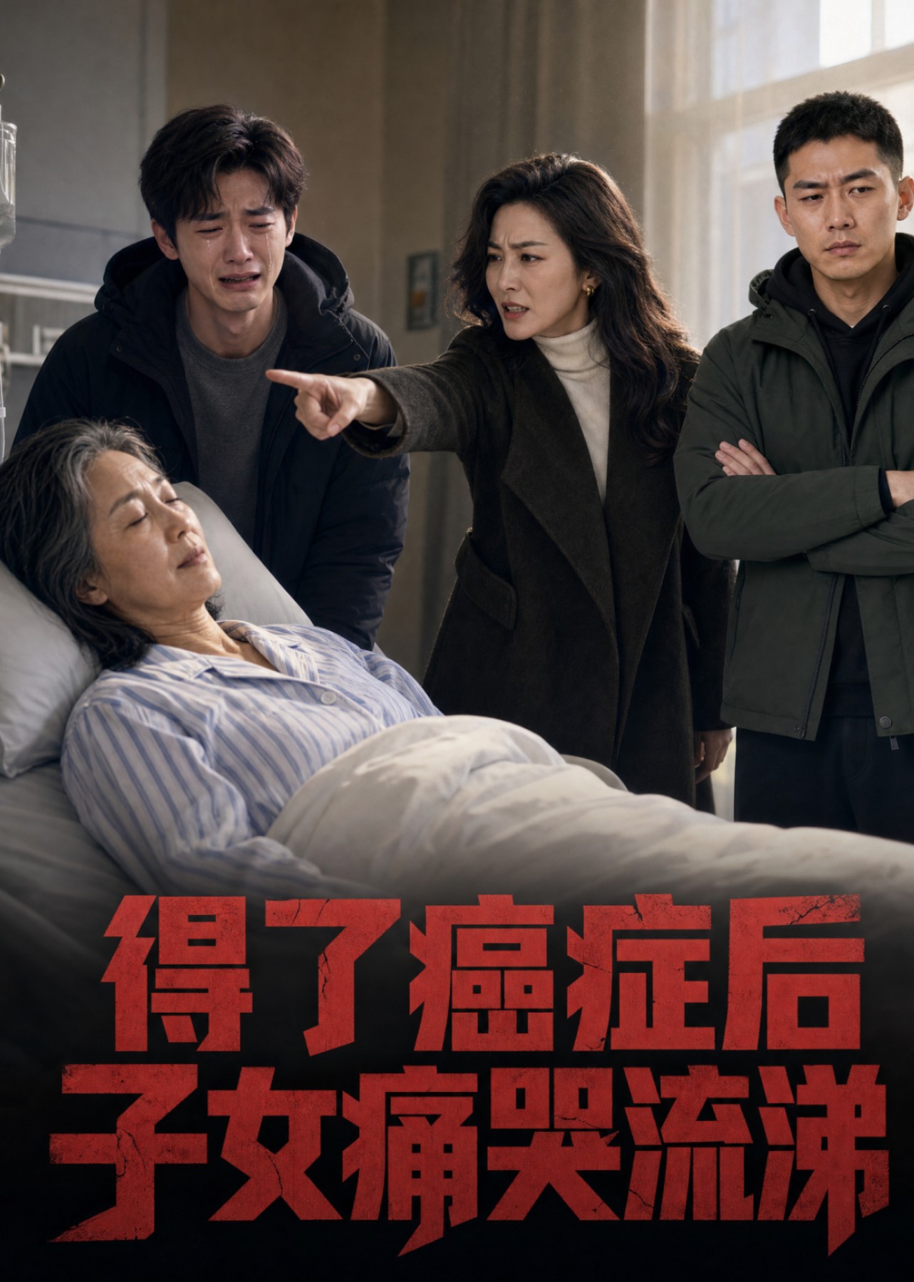 得了癌症后，子女痛哭流涕封面图