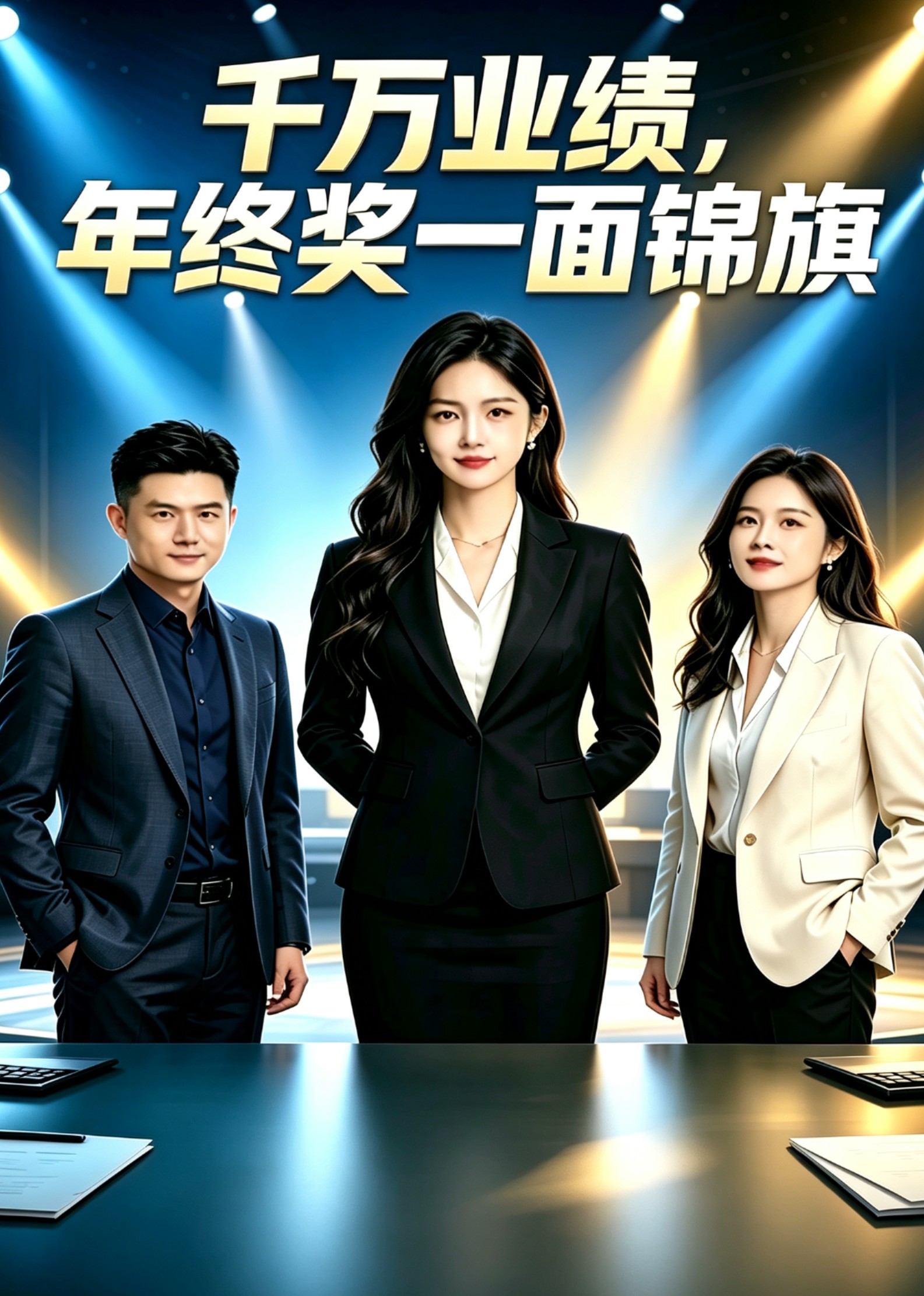 千万业绩，年终奖一面锦旗