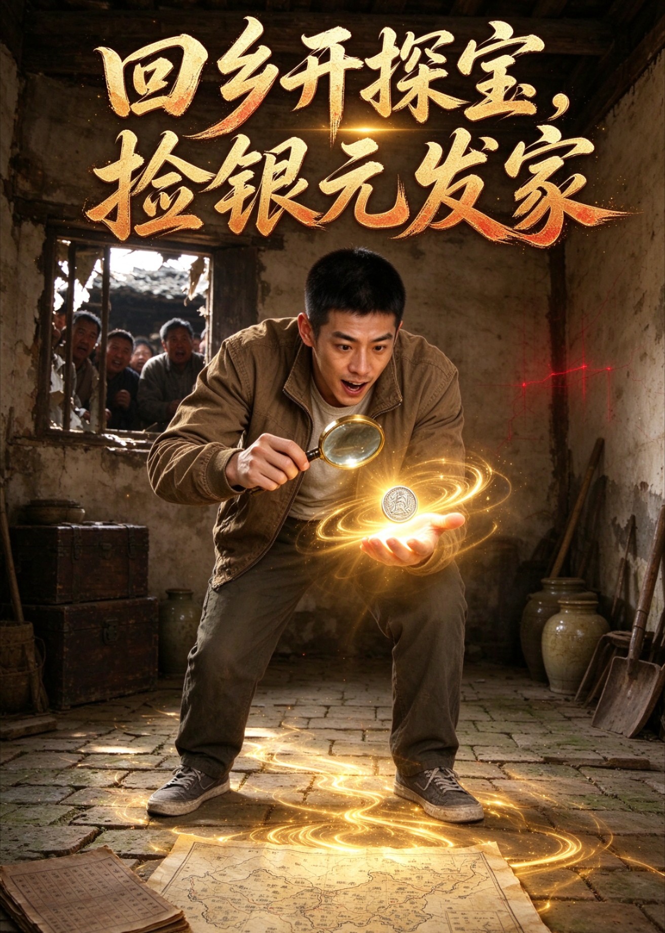 回乡开探宝，捡银元发家封面图