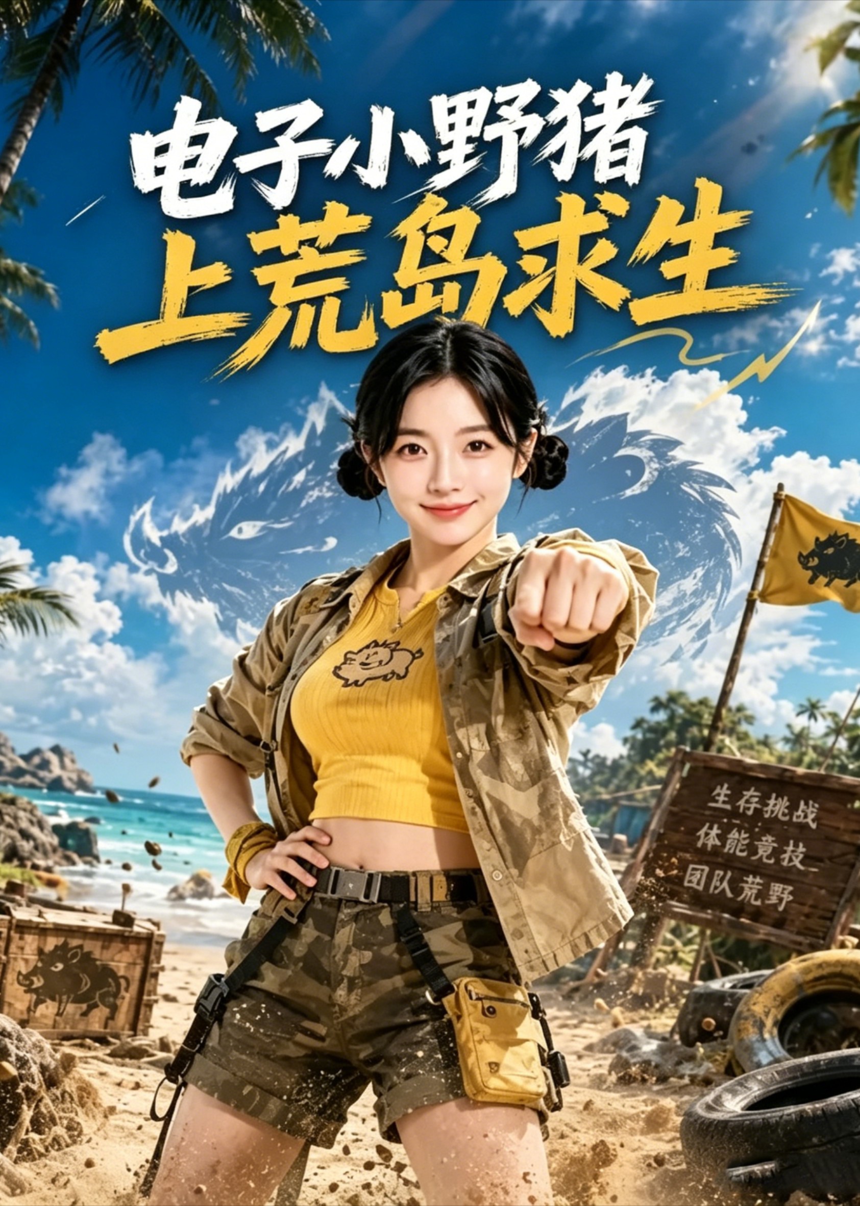 电子小野猪上荒岛求生