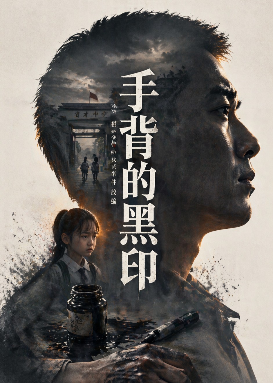 手背的黑印