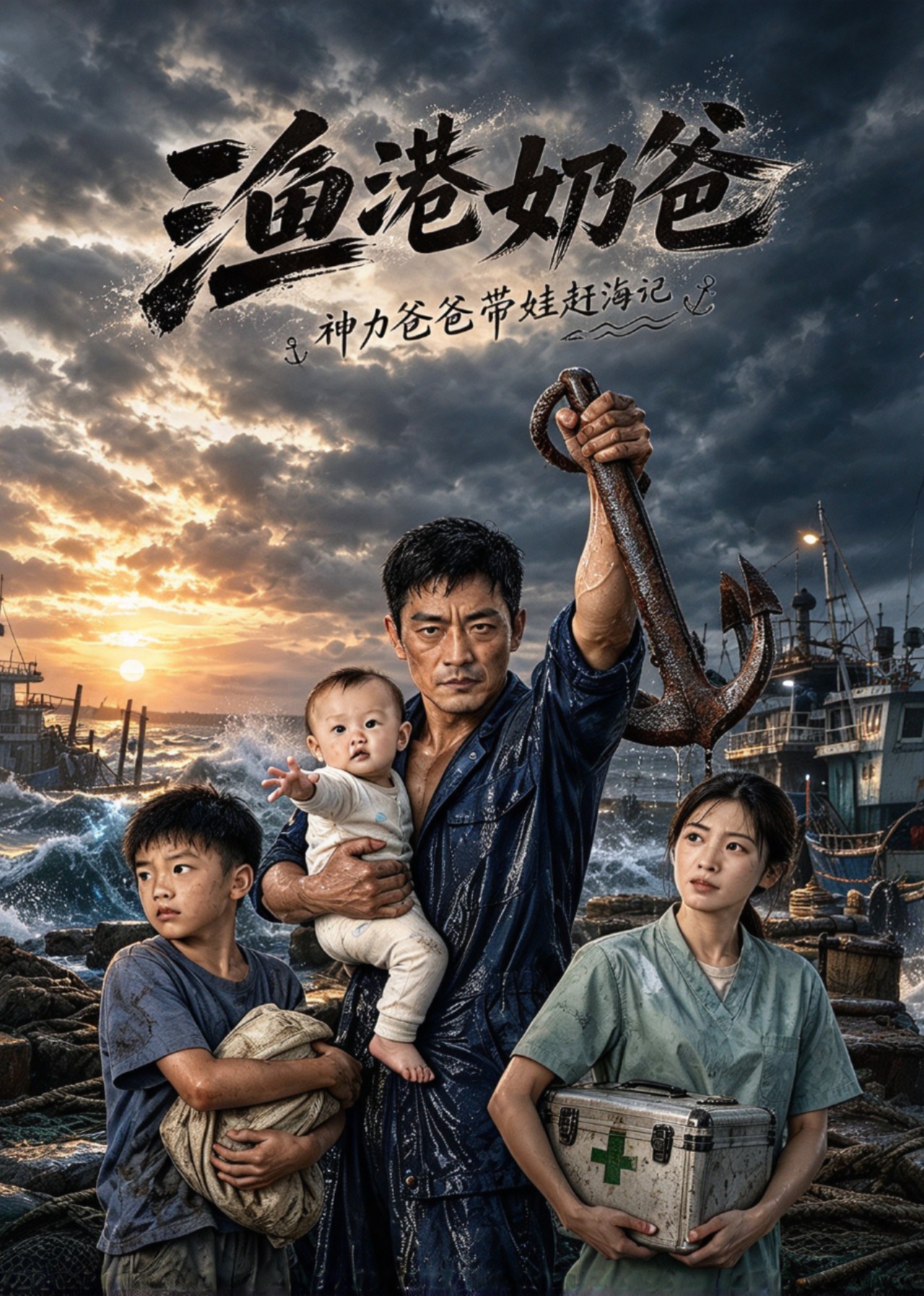 渔港奶爸，神力爸爸带娃赶海记封面图
