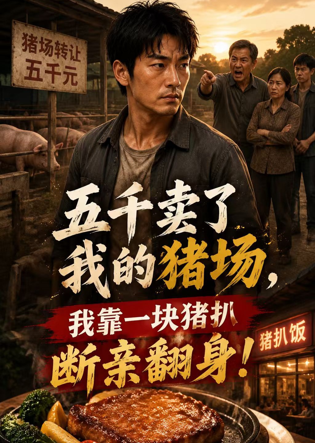 五千卖了我的猪场，我靠一块猪扒断亲翻身！