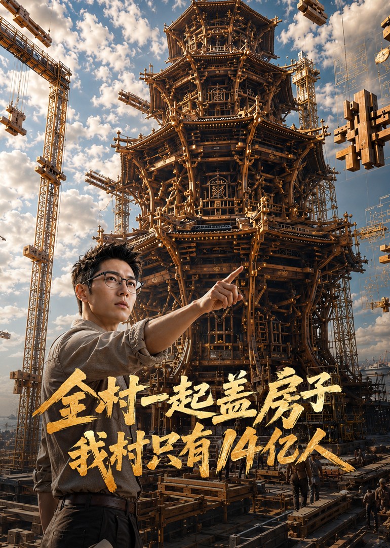 全村一起盖房子，我村只有14亿人