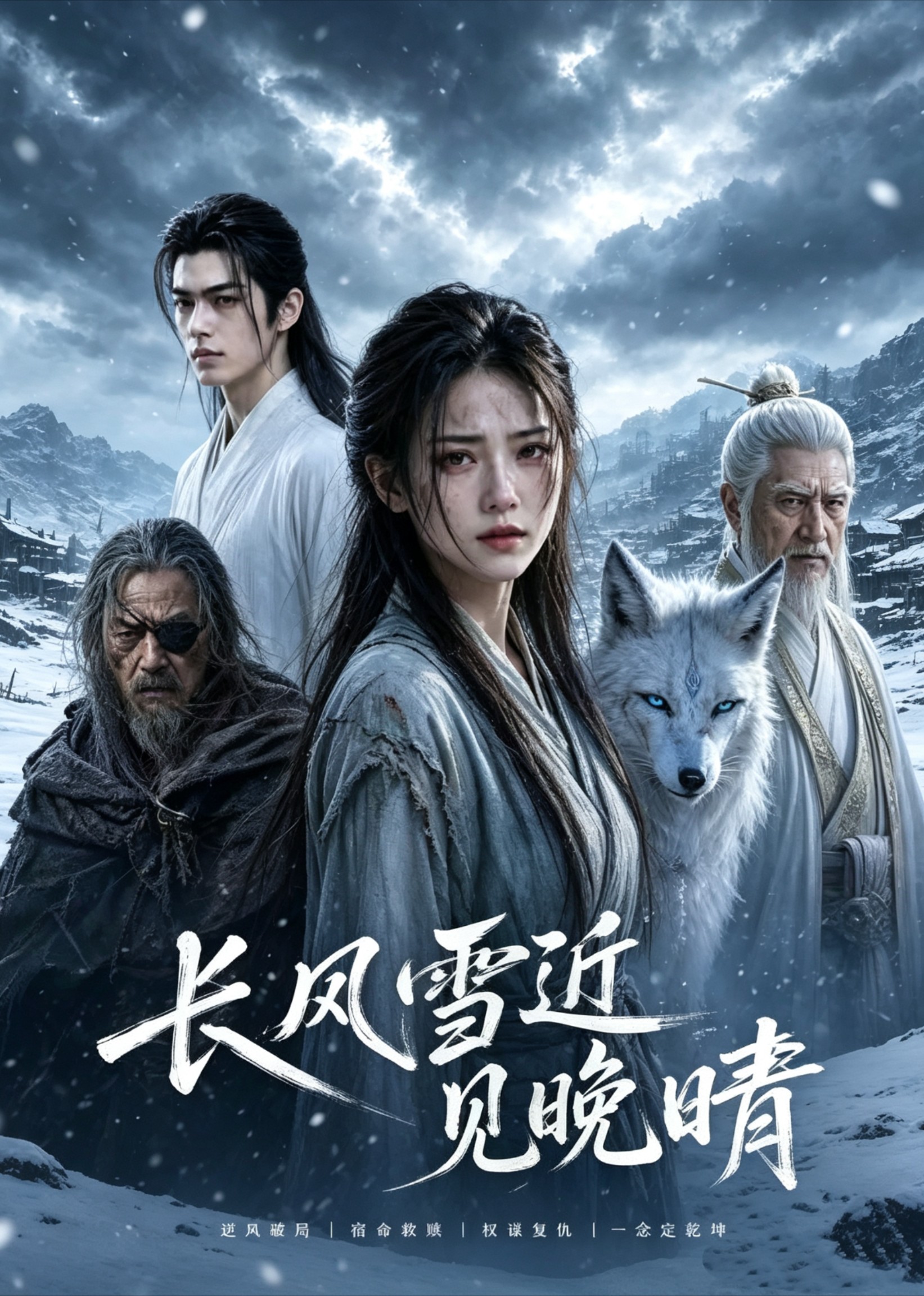 长风雪近见晚晴
