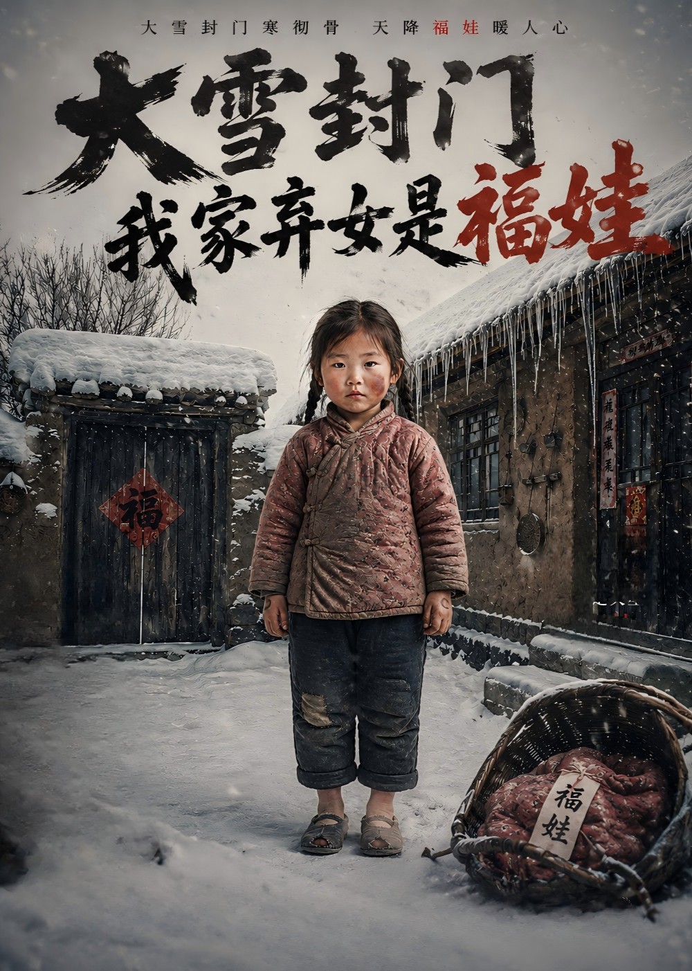 大雪封门，我家弃女是福娃