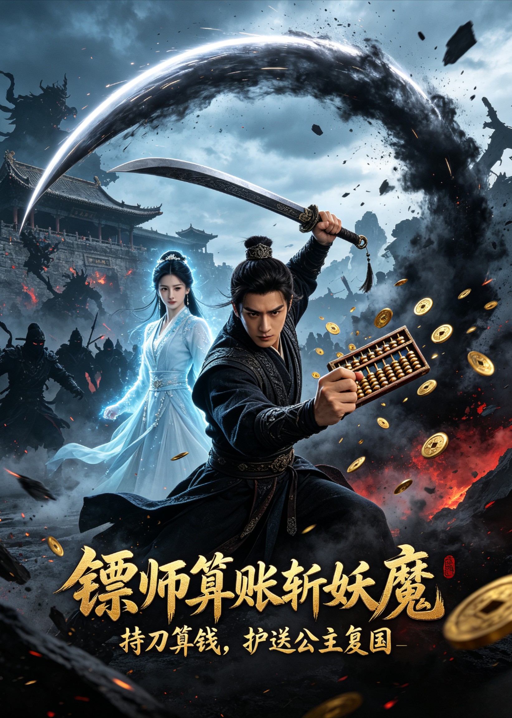 镖师算账斩妖魔