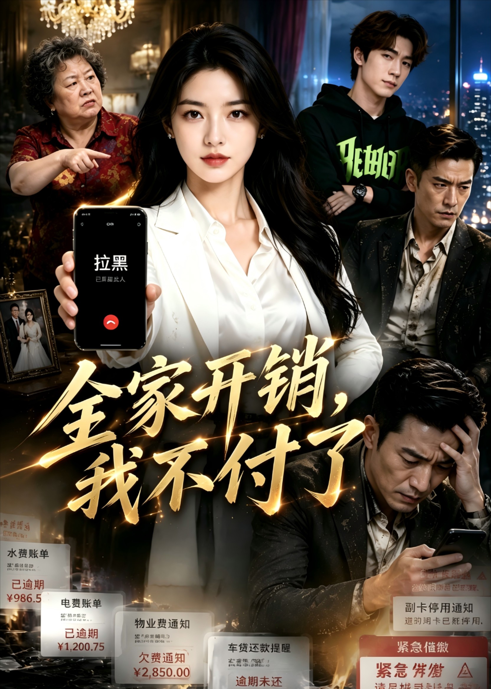 全家开销，我不付了