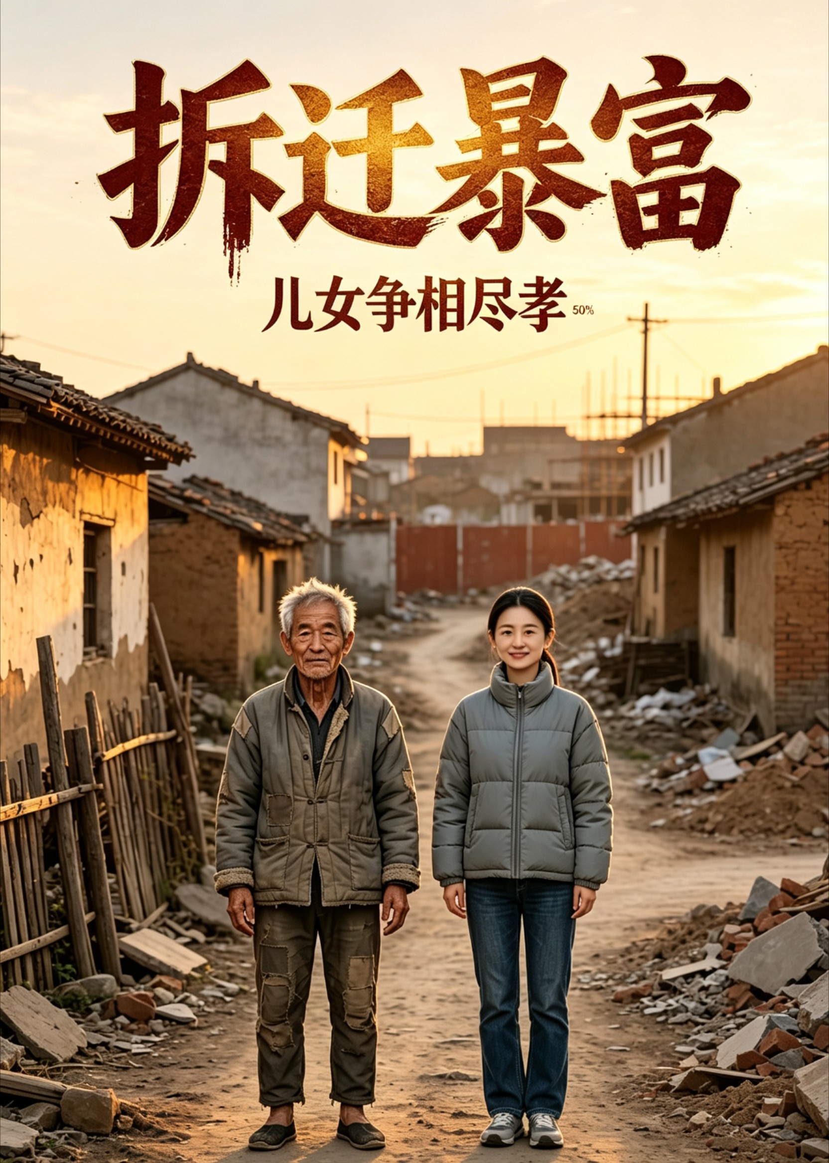 拆迁暴富，儿女争相尽孝封面图