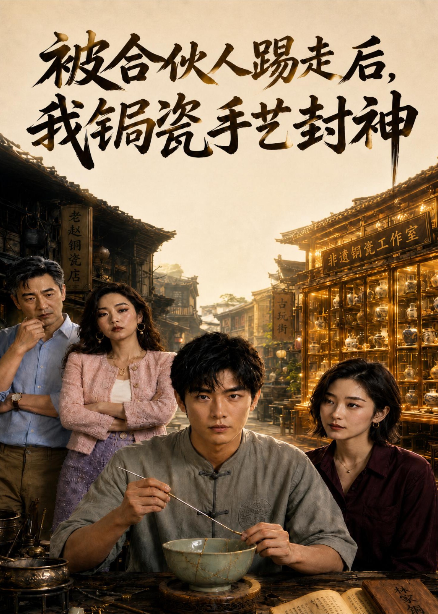 被合伙人踢走后，我锔瓷手艺封神