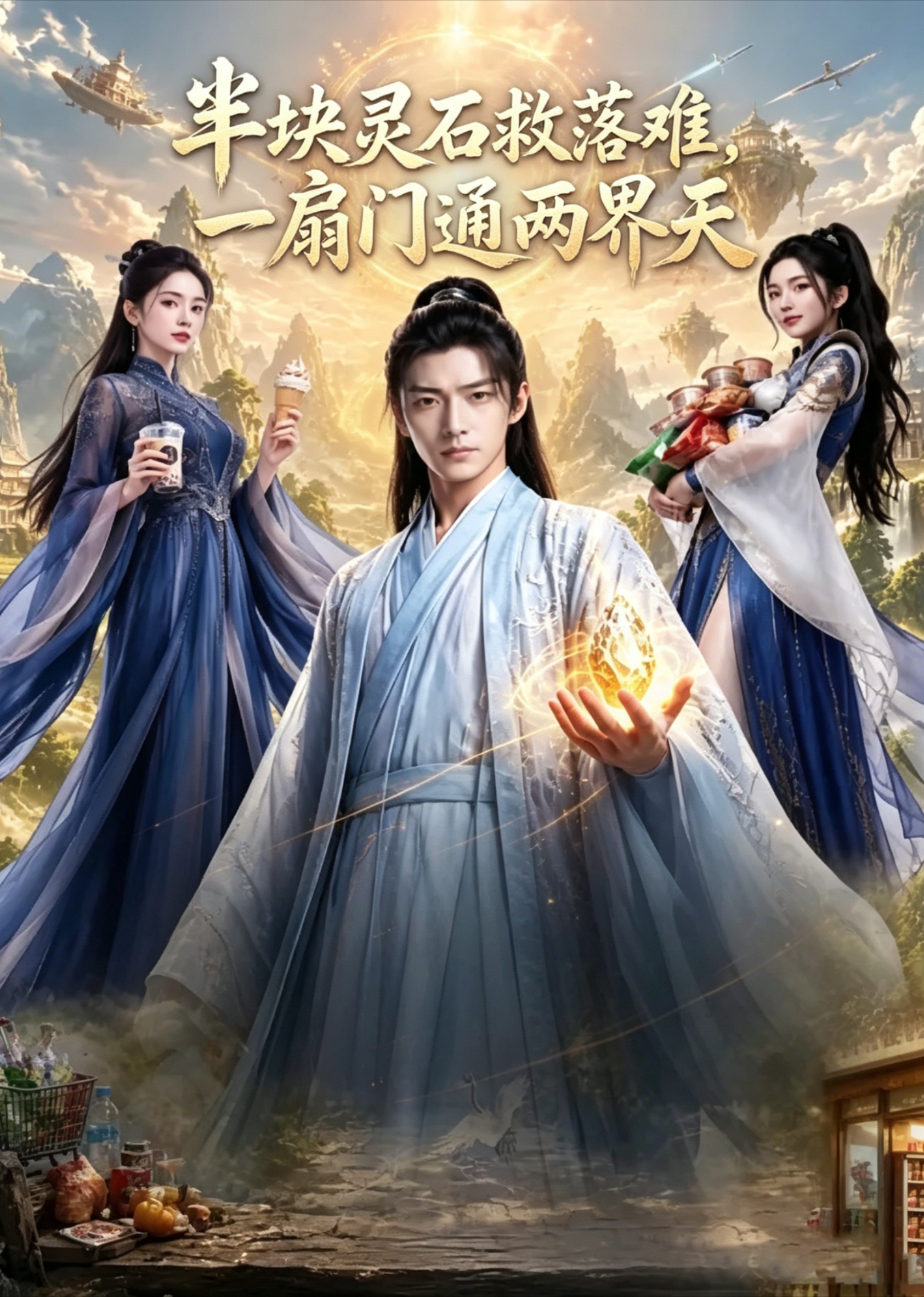 半块灵石救落难，一扇门通两界天