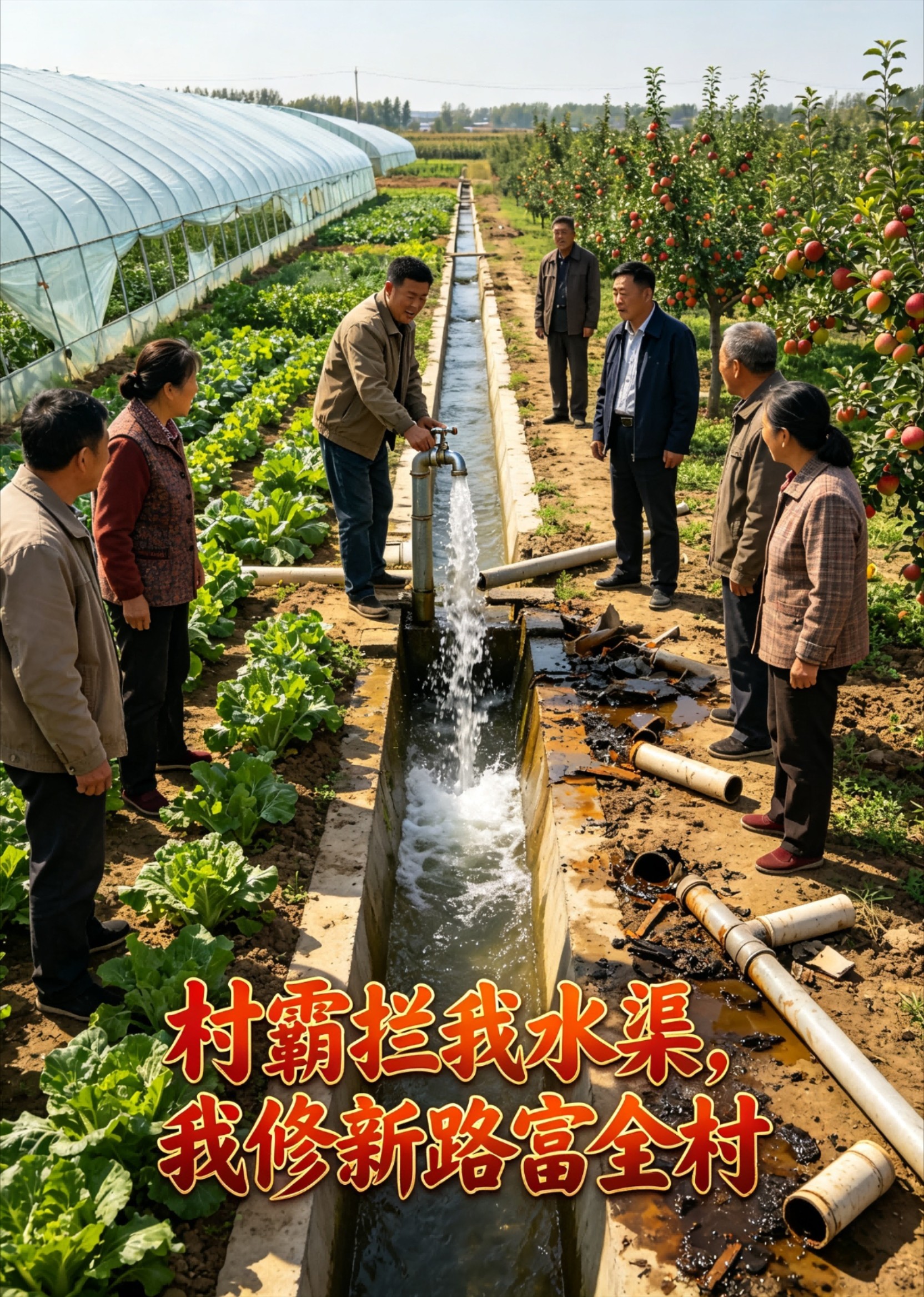 村霸拦我水渠，我修新路富全村
