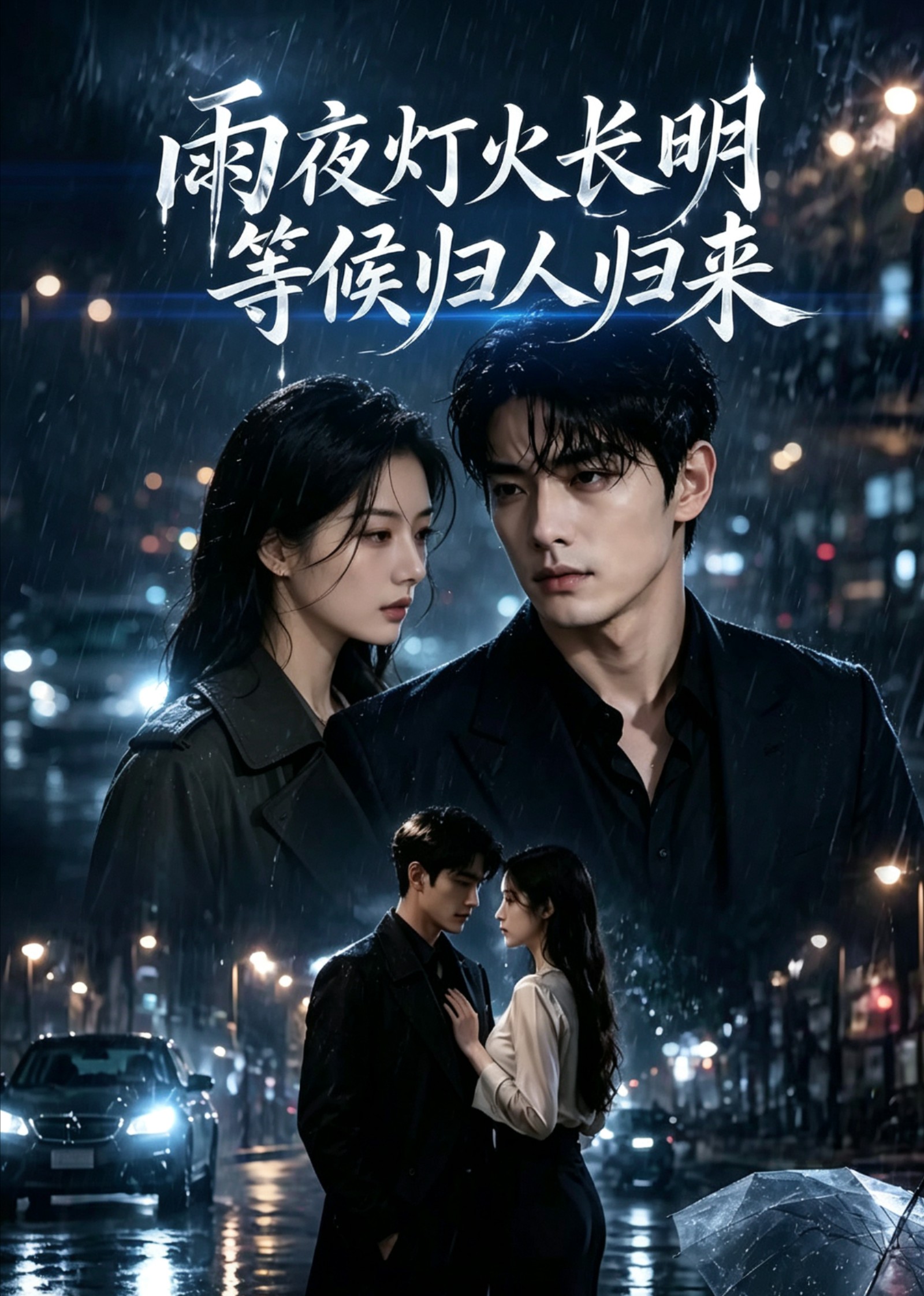 雨夜灯火长明等候归人归来