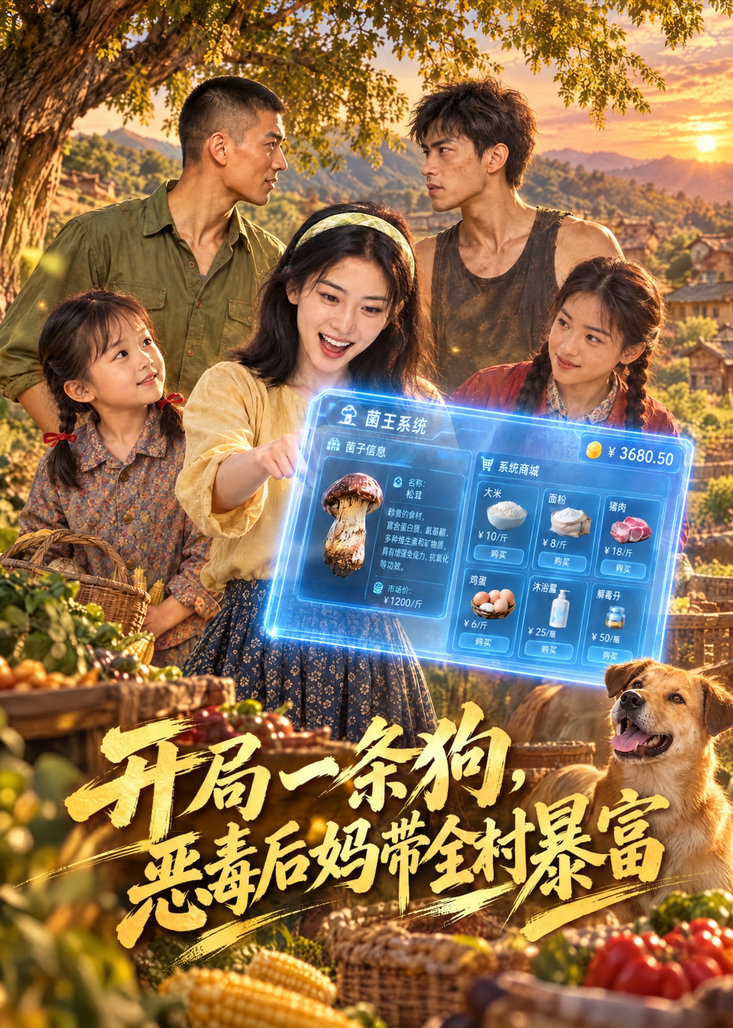 开局一条狗，恶毒后妈带全村暴富封面图