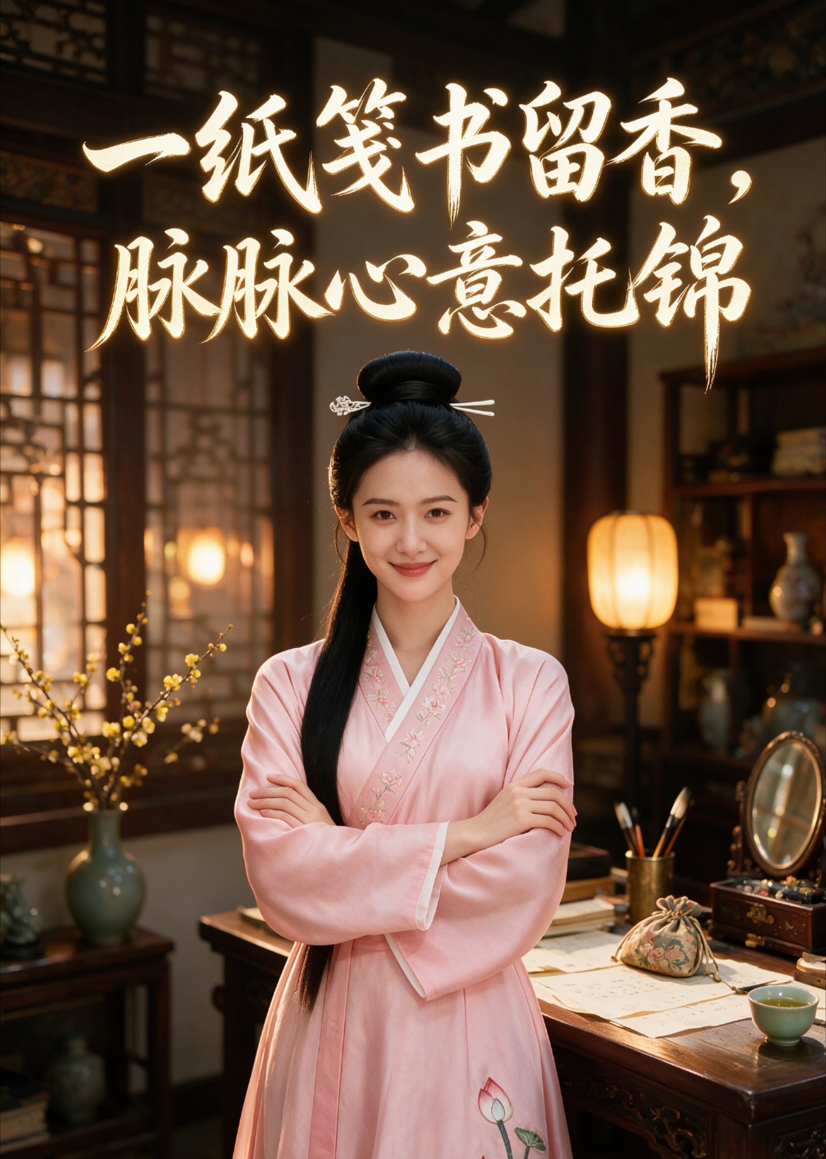 一纸笺书留香，脉脉心意托锦