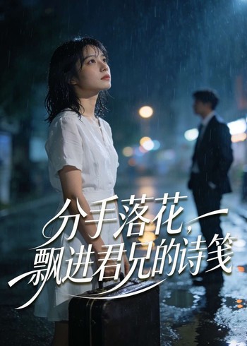 分手落花飘进君兄的诗笺封面图