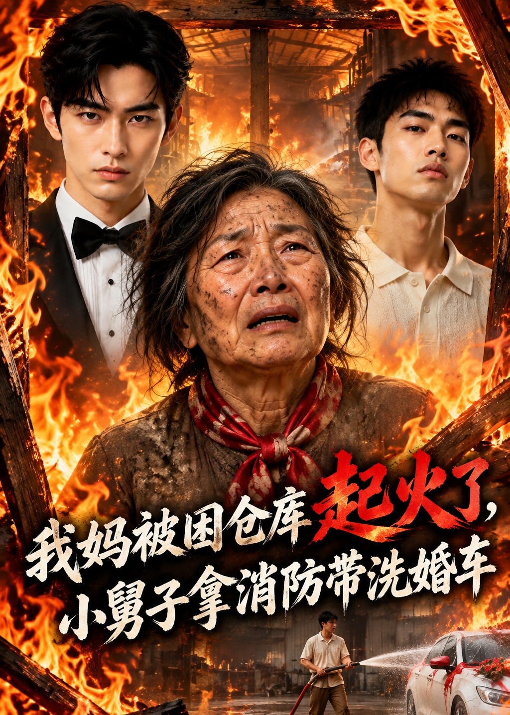 我妈被困仓库起火，小舅子拿消防带洗婚车封面图
