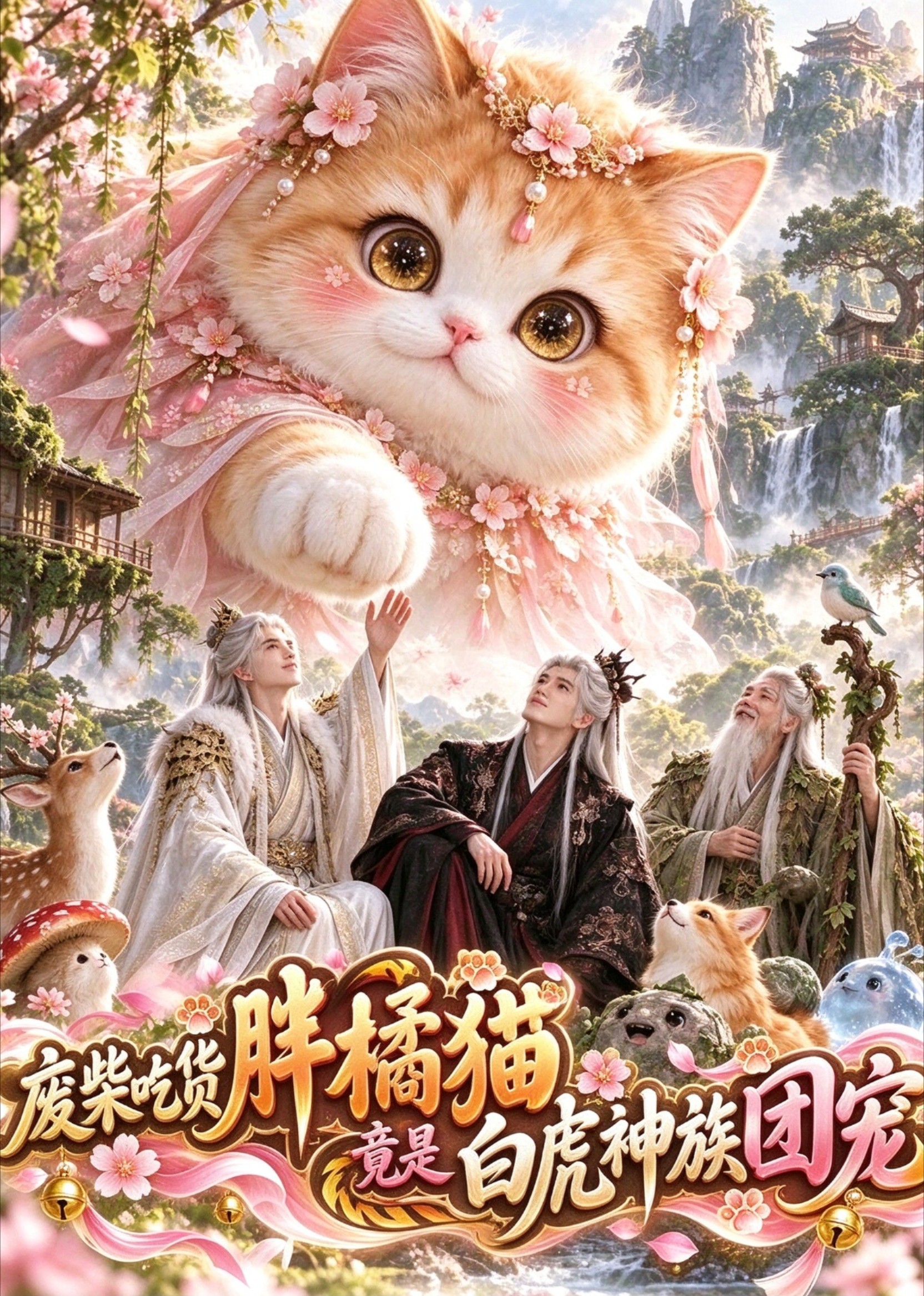 废柴吃货胖橘猫竟是白虎神族团宠封面图