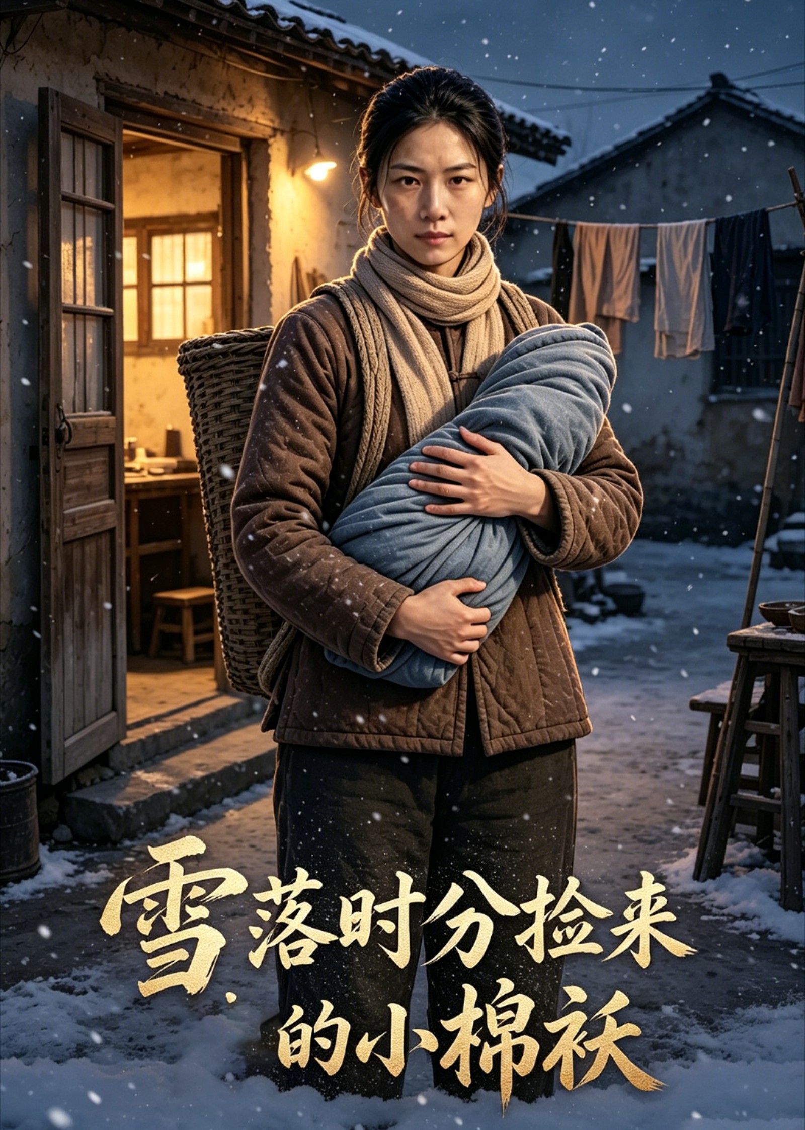 雪落时分捡来的小棉袄