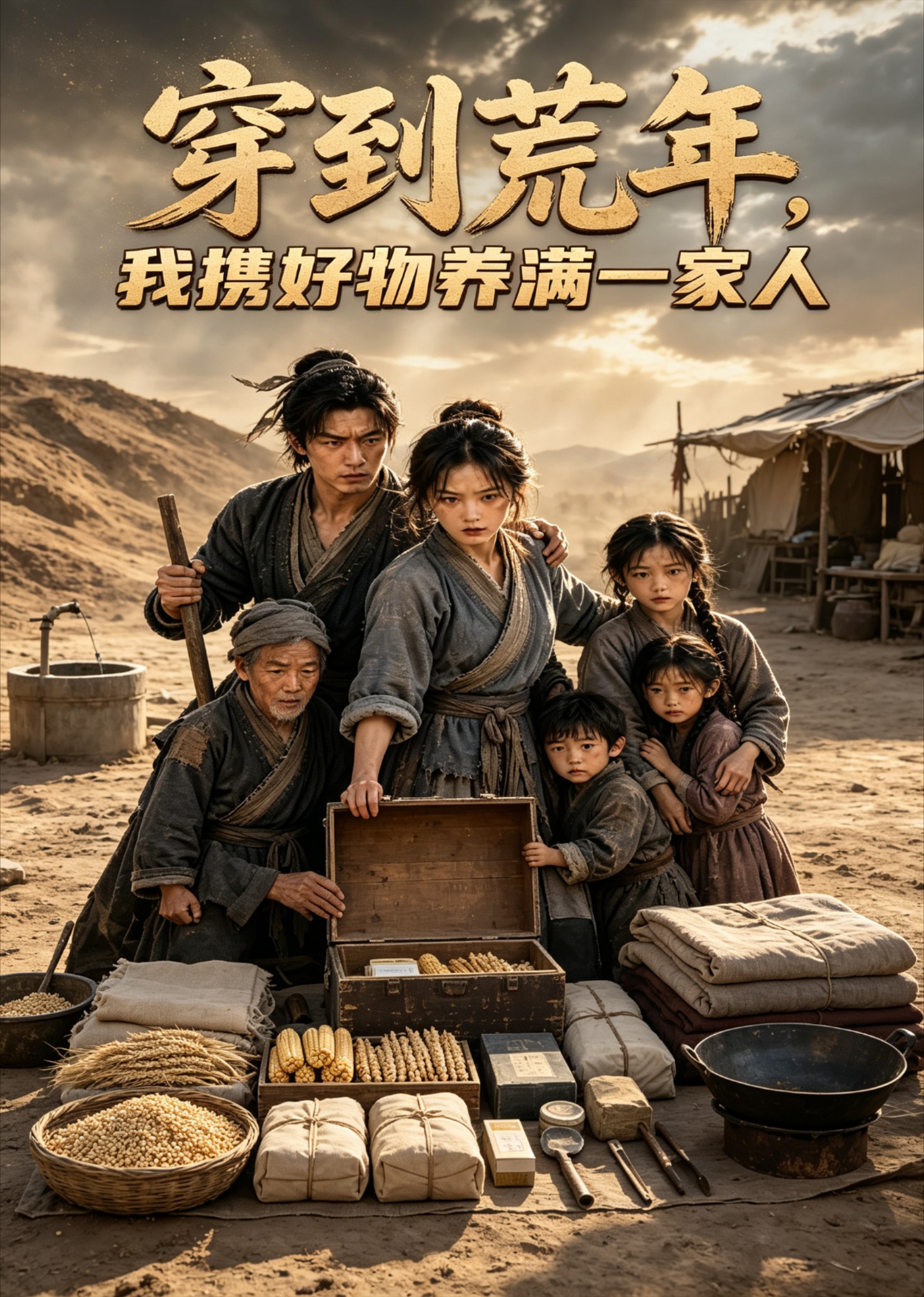穿到荒年，我携好物养满一家人
