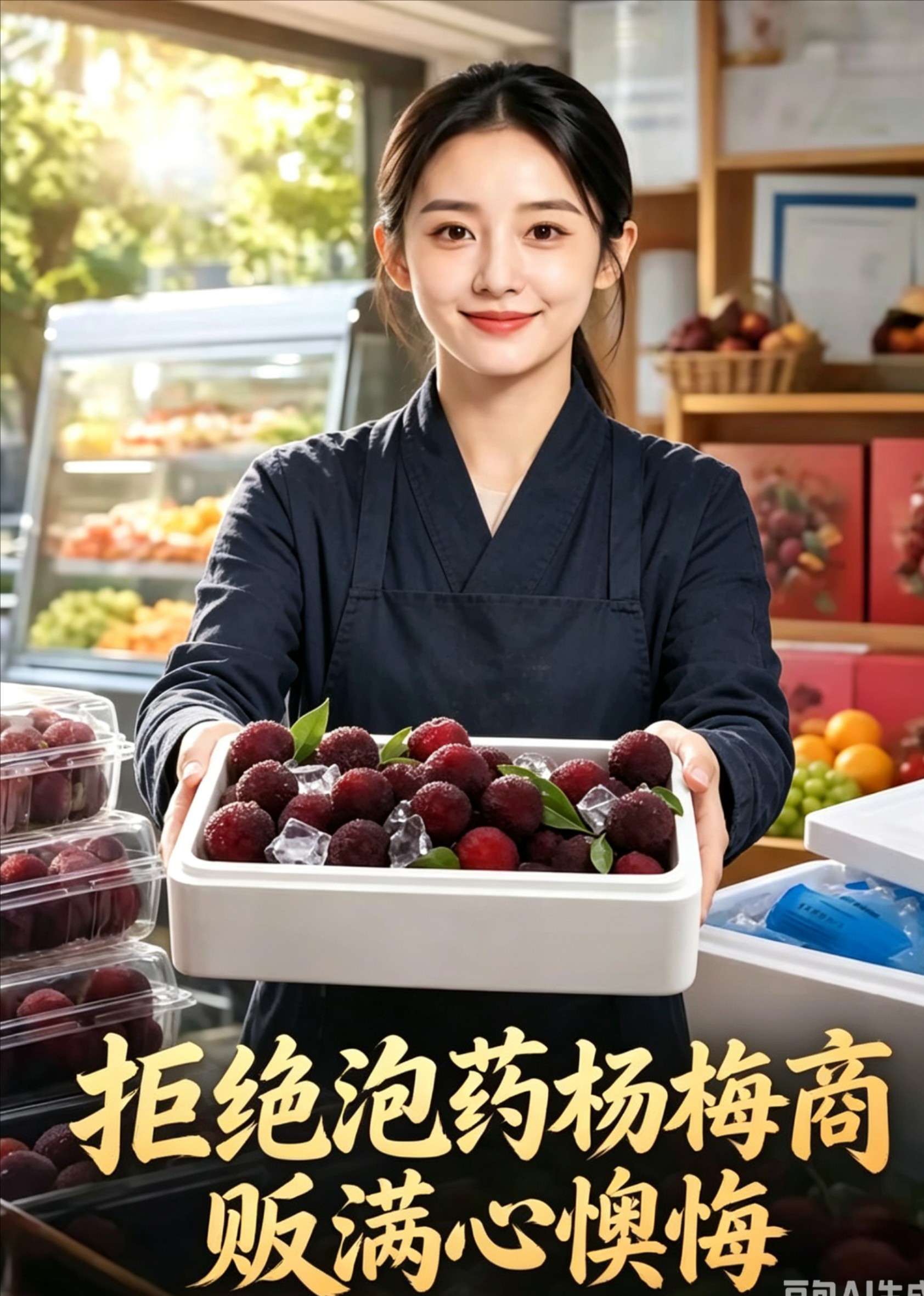 拒绝泡药杨梅商贩满心懊悔