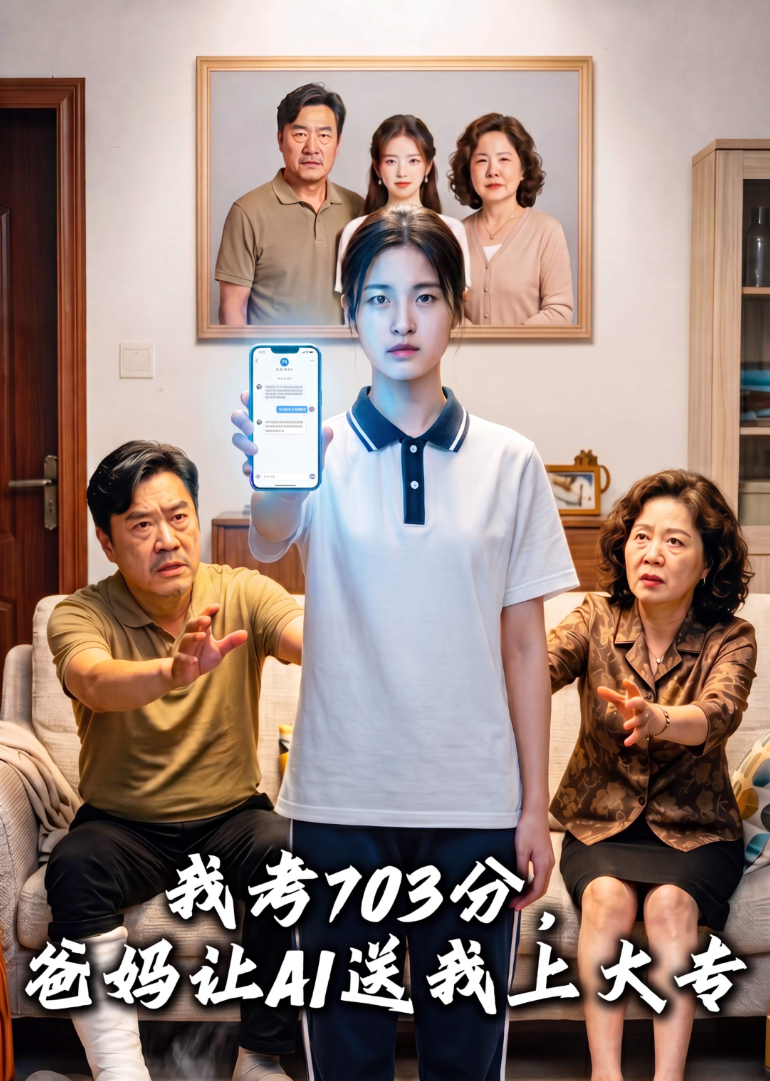 我考703分，爸妈让AI送我上大专