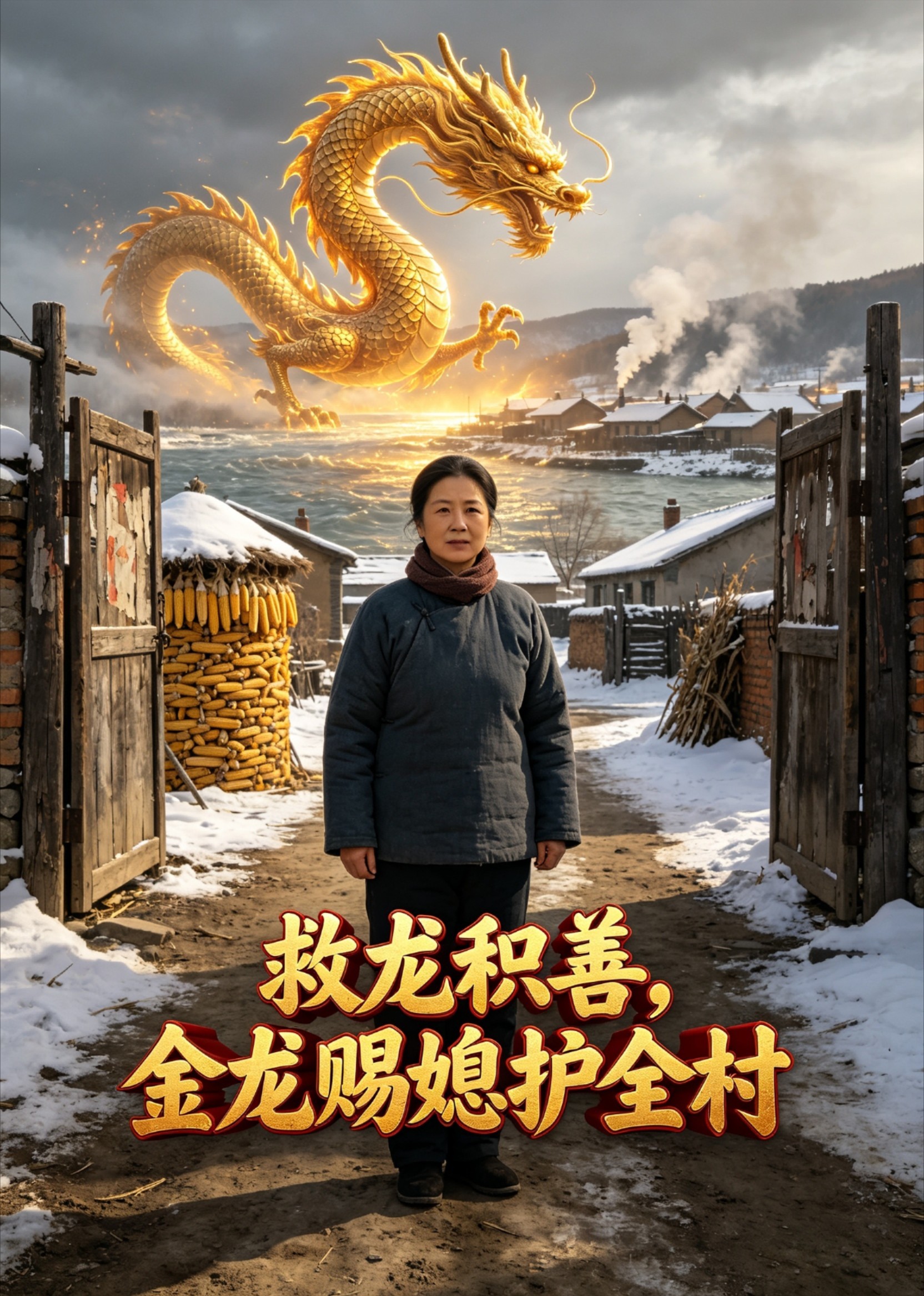 救龙积善，金龙赐媳护全村