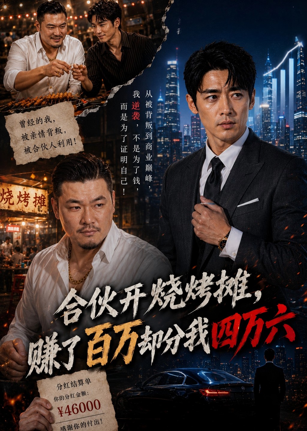 合伙开烧烤摊，赚了百万却分我四万六封面图