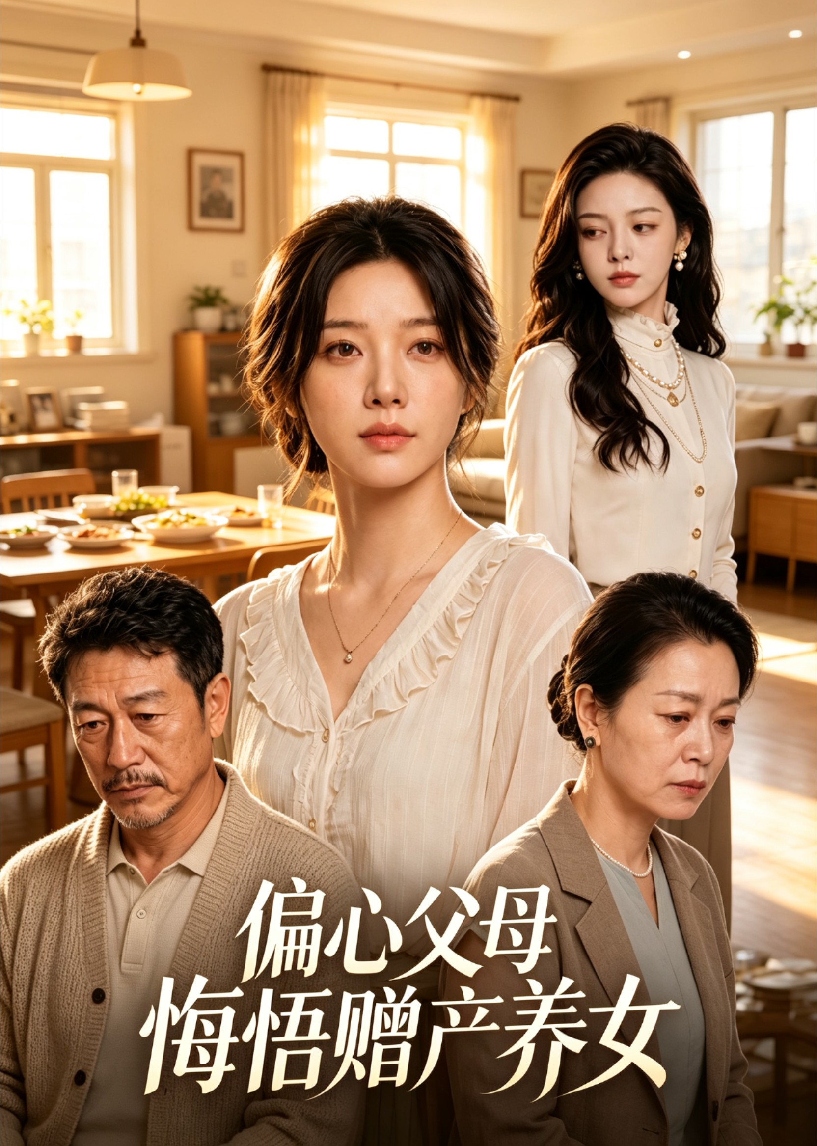 偏心父母悔悟赠产养女
