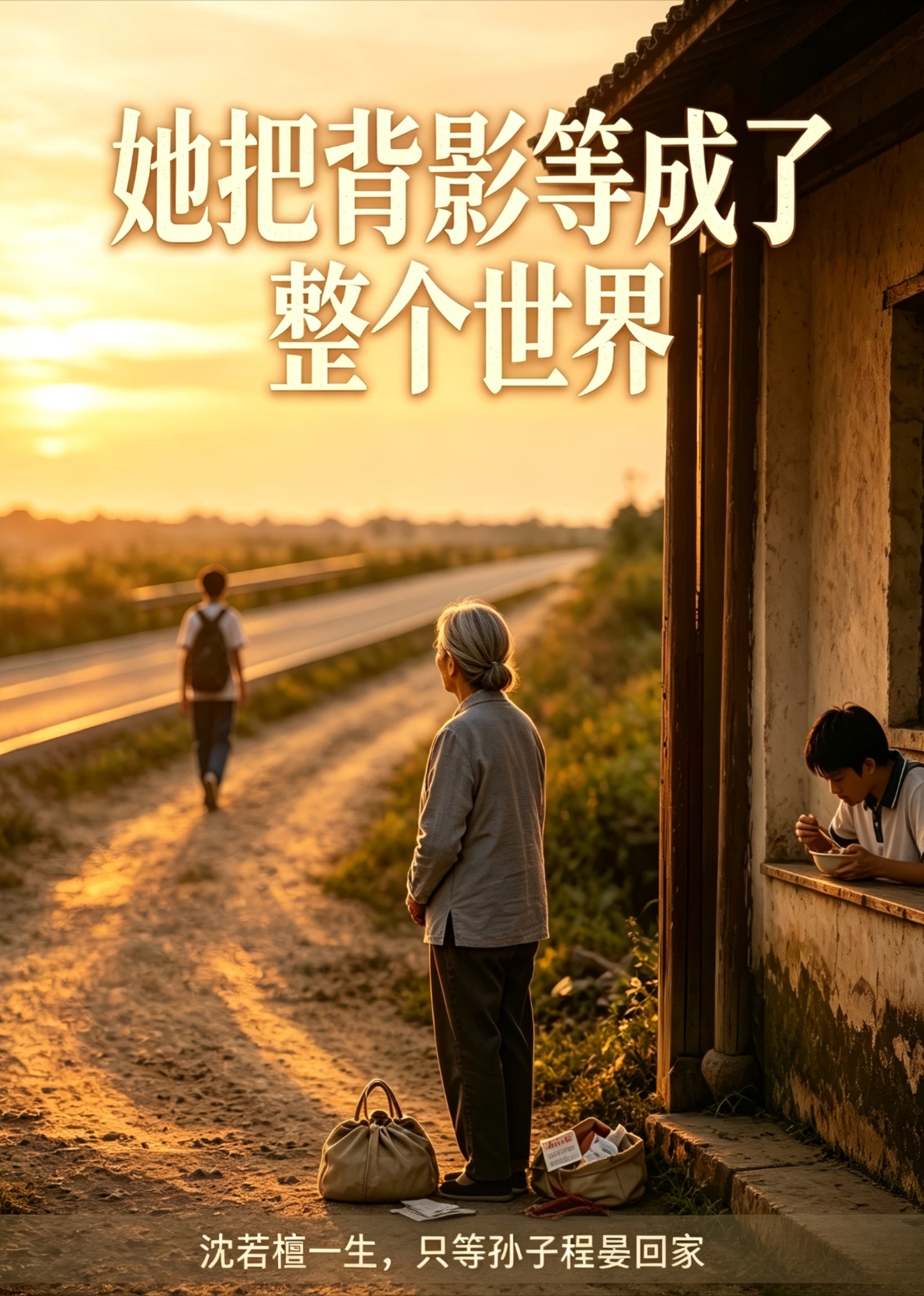她把背影等成了整个世界