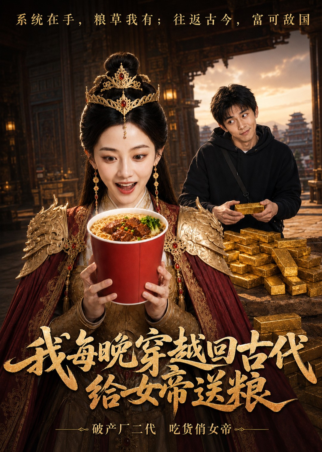 我每晚穿越回古代给女帝送粮 海报