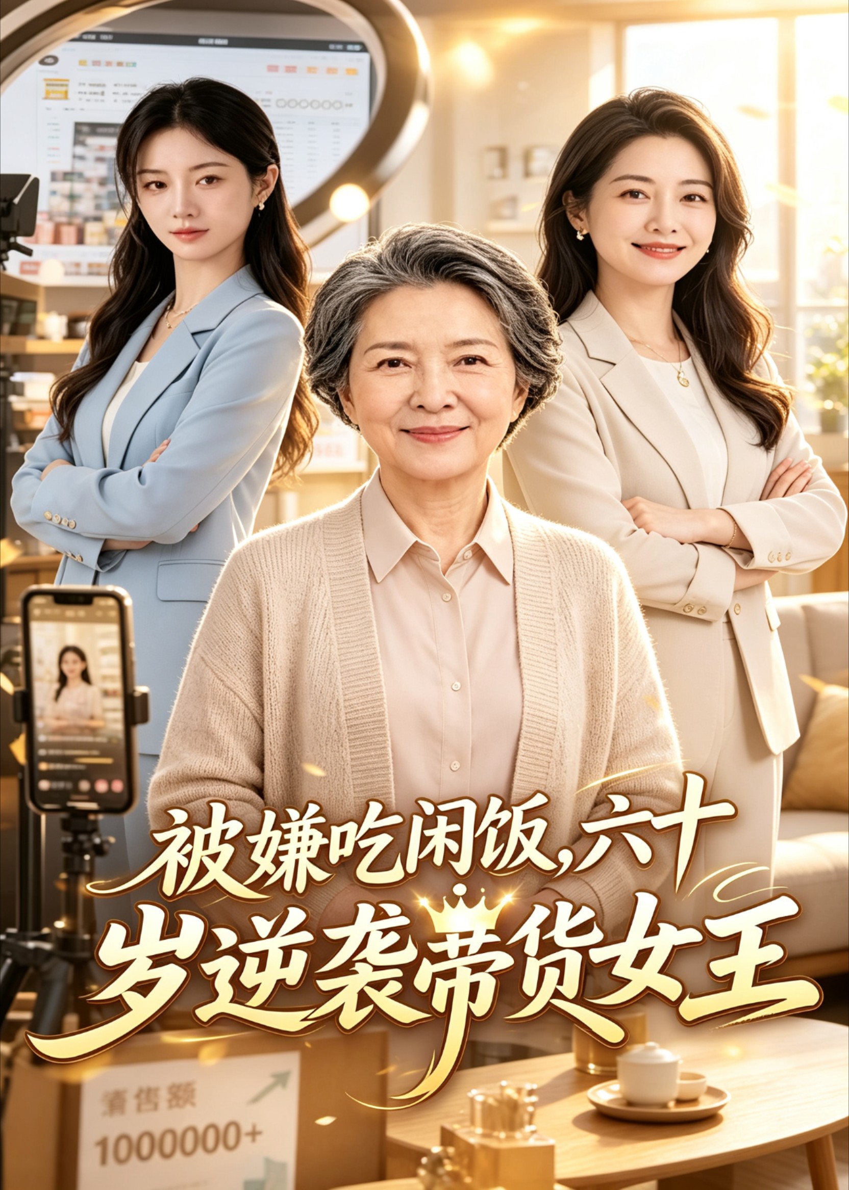 被嫌吃闲饭，六十岁逆袭带货女王