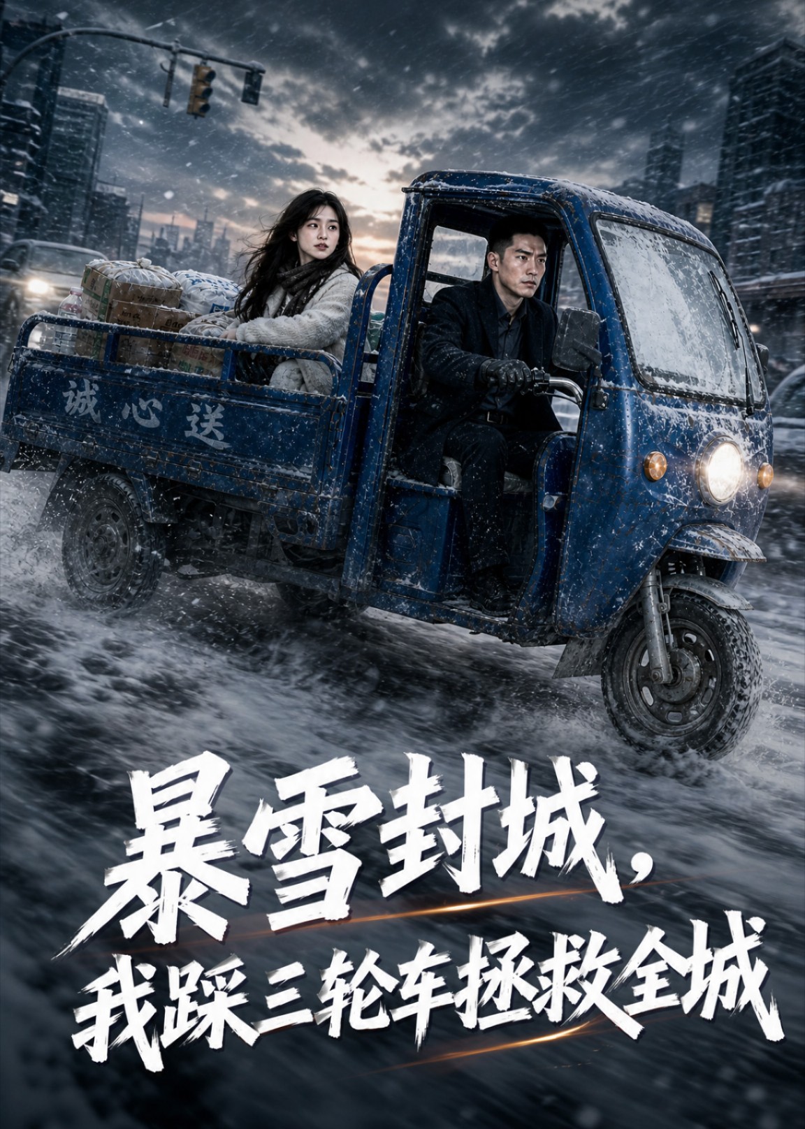 暴雪封城，我踩三轮车拯救全城
