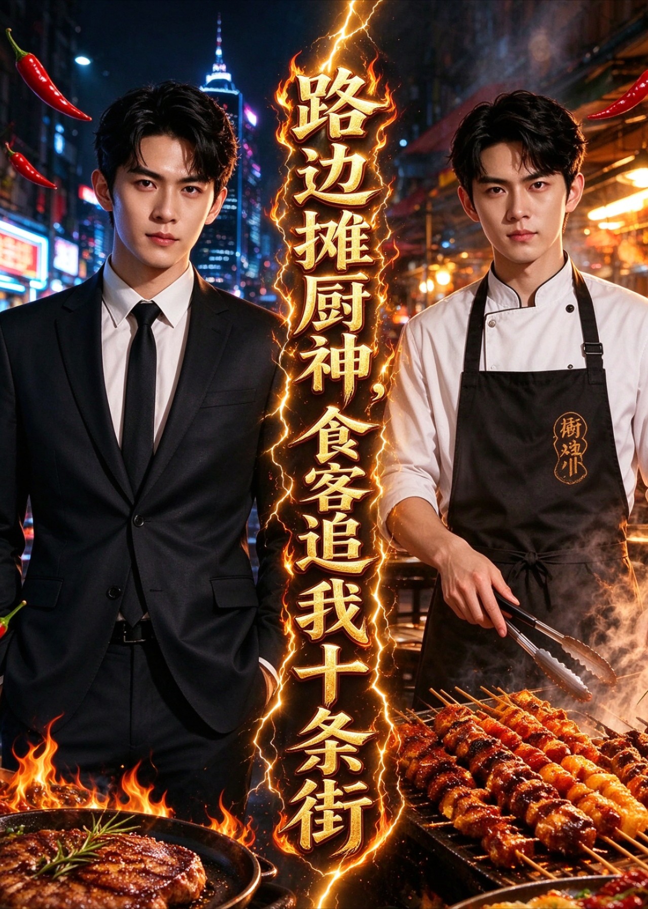 路边摊厨神，食客追我十条街封面图